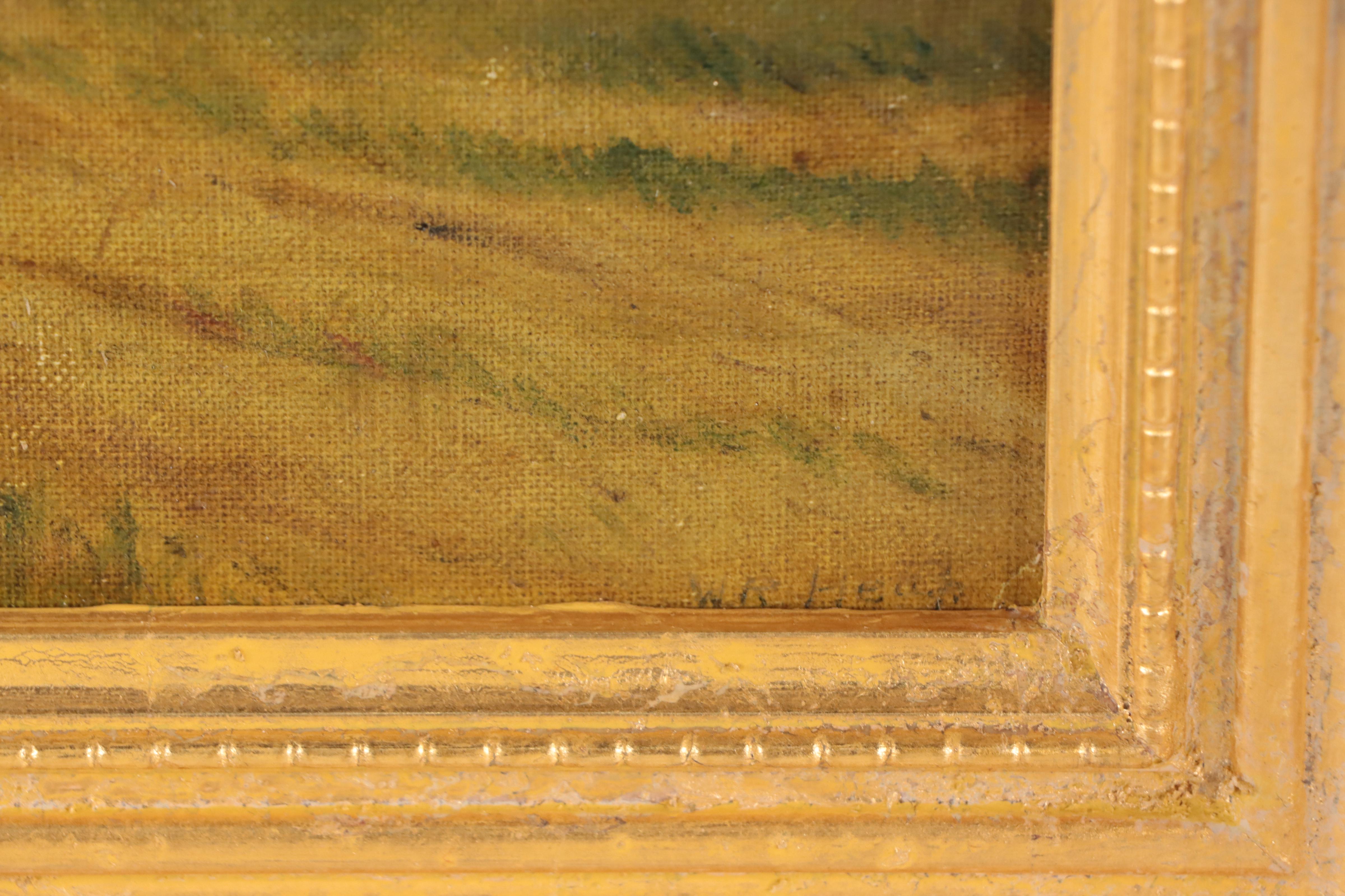 Farm Landscape Oil Painting, Mid-20th Century