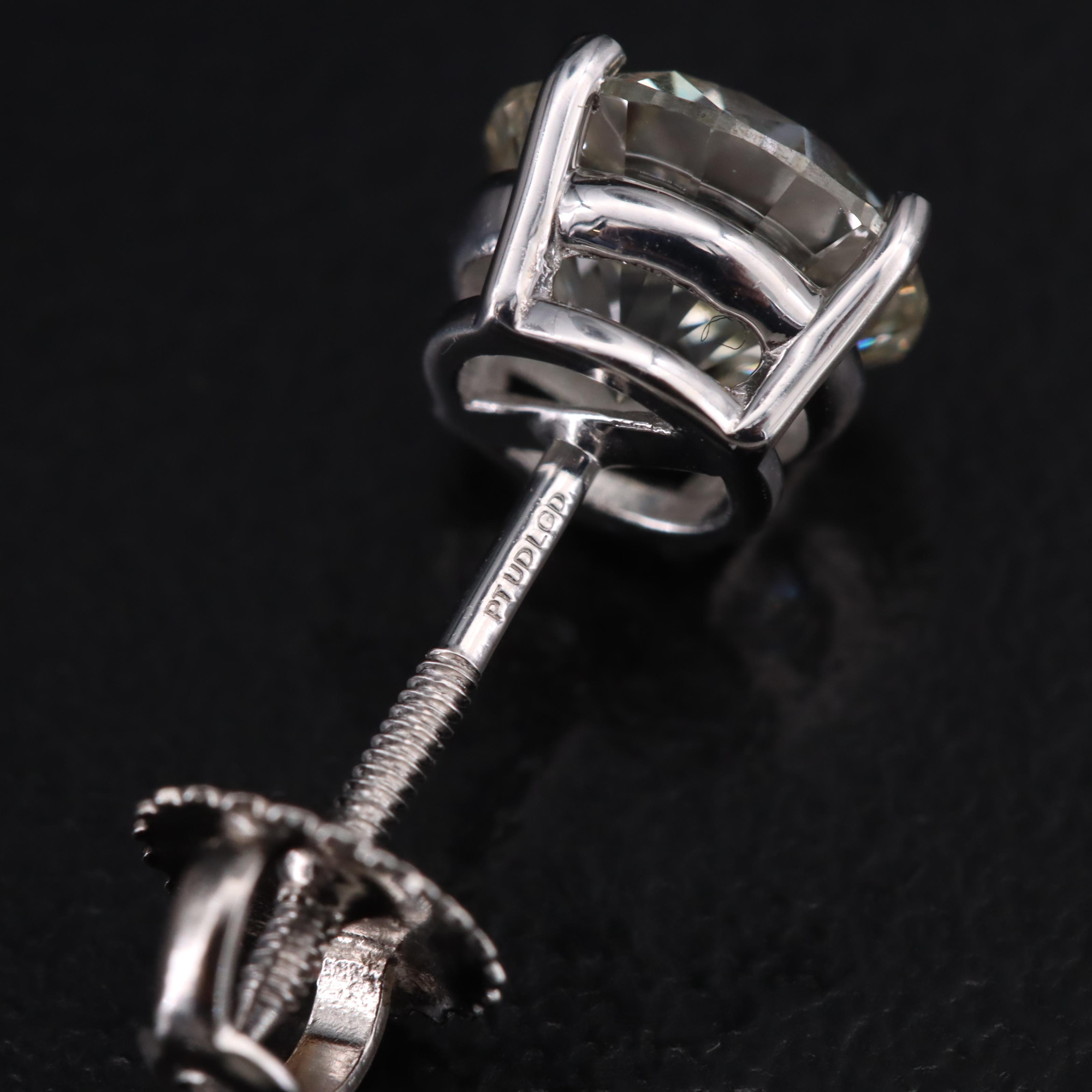 Platinum 2.99 CTW Lab Grown Diamond Stud Earrings