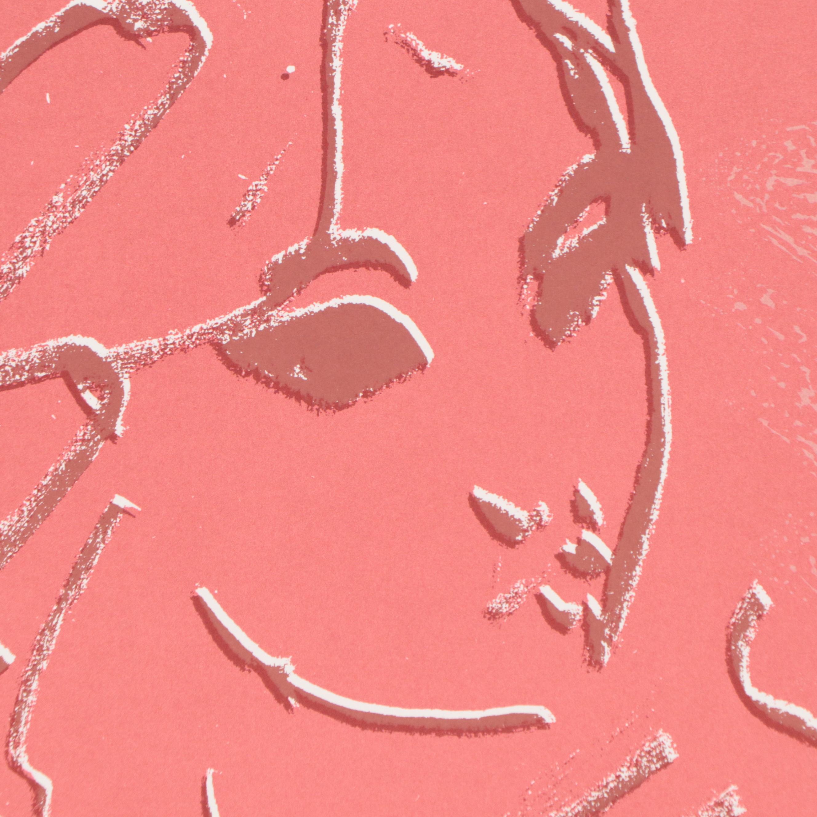 Grégoire Müller Color Lithograph "Untitled - Seated Nude"