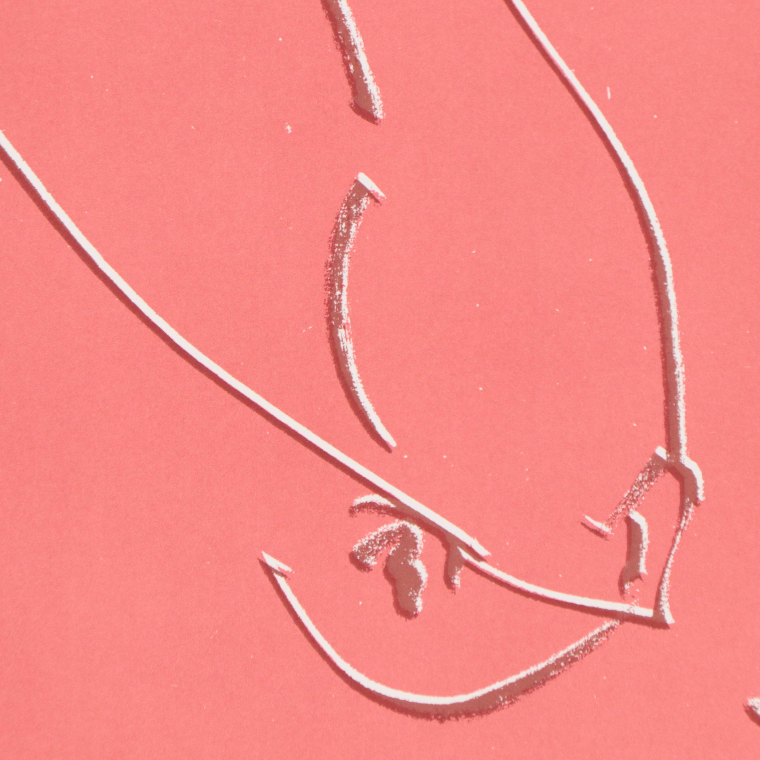 Grégoire Müller Color Lithograph "Untitled - Seated Nude"