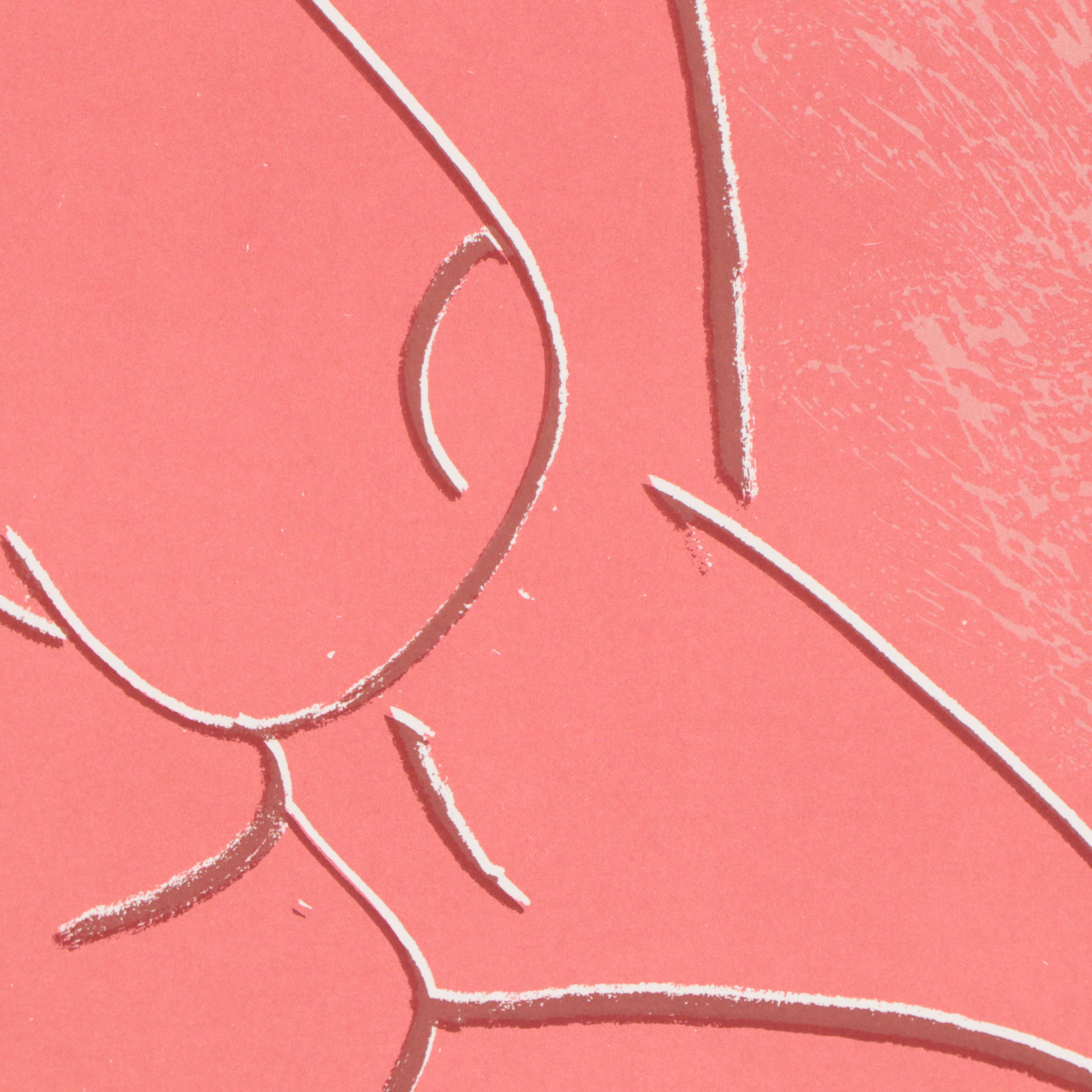 Grégoire Müller Color Lithograph "Untitled - Seated Nude"