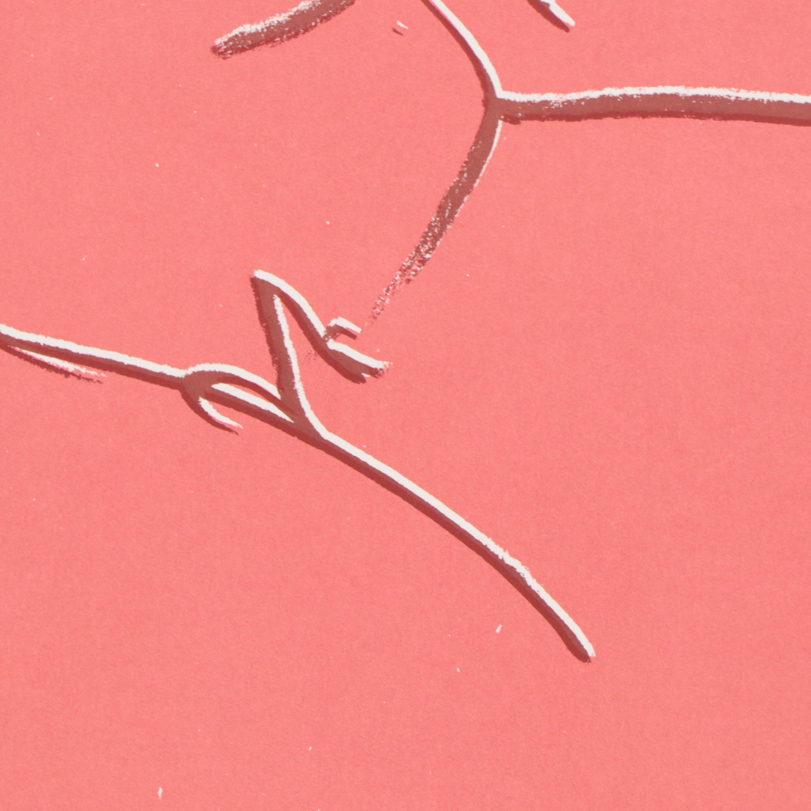 Grégoire Müller Color Lithograph "Untitled - Seated Nude"