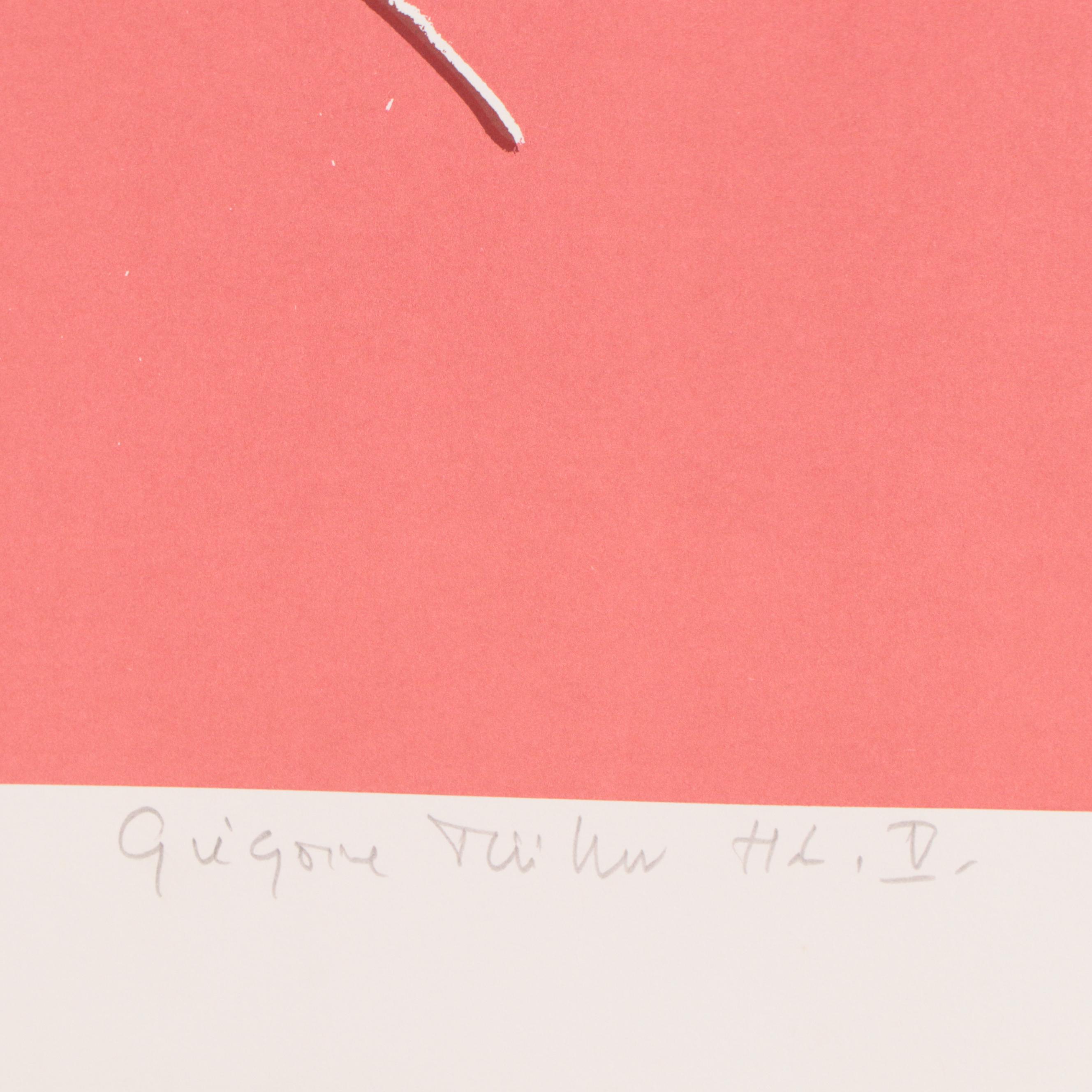 Grégoire Müller Color Lithograph "Untitled - Seated Nude"