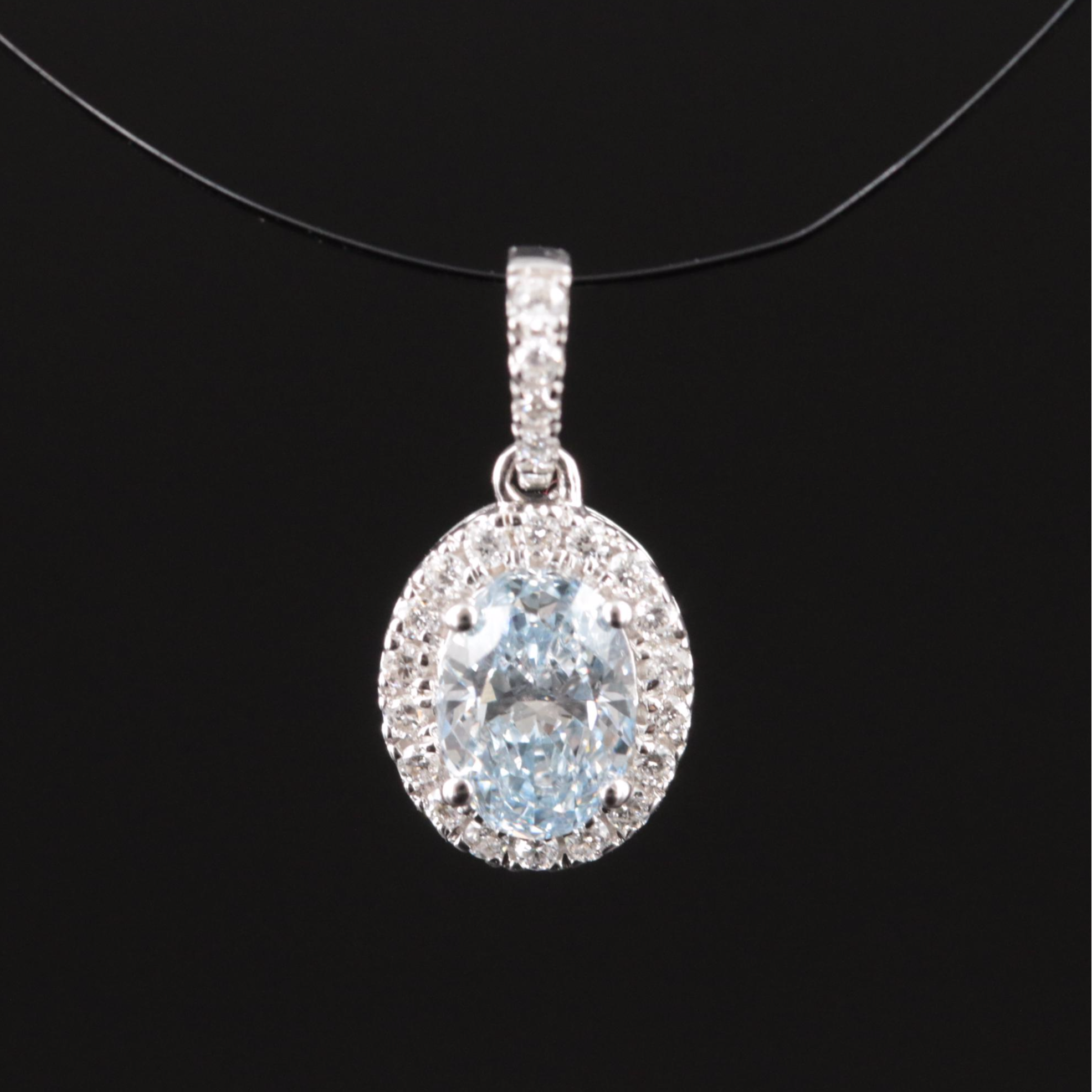 14K 0.60 CTW Lab Grown Diamond Pendant