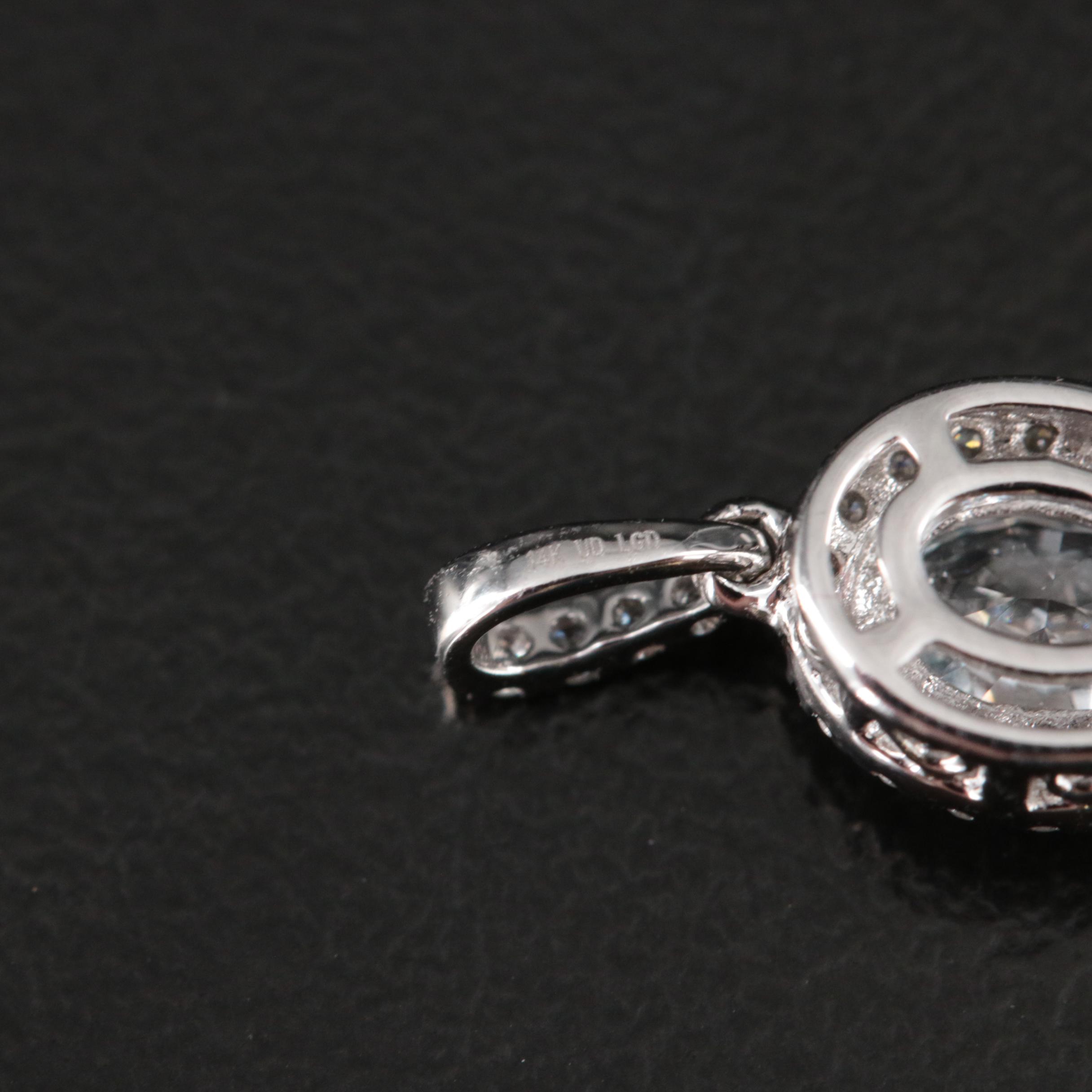 14K 0.60 CTW Lab Grown Diamond Pendant