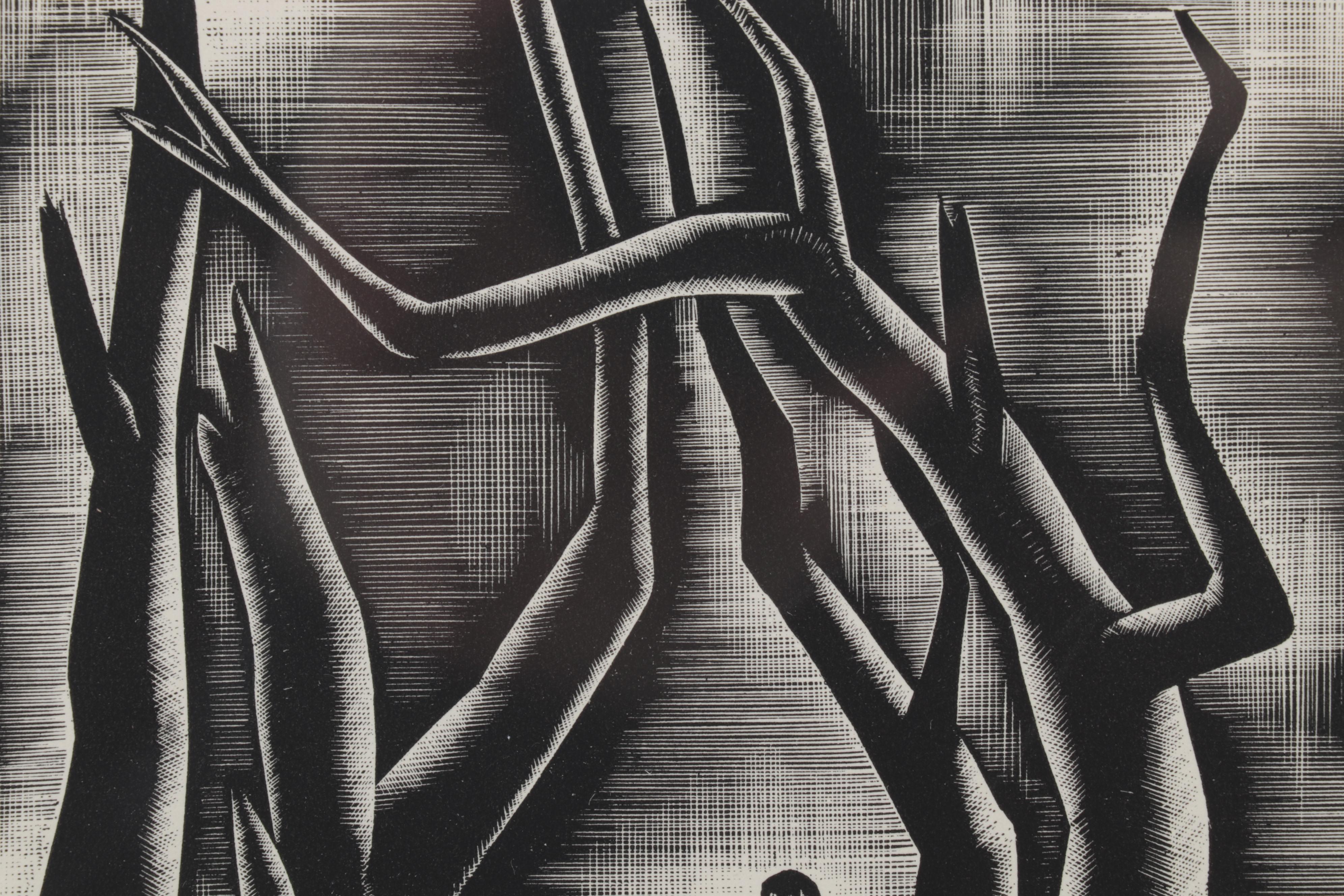 Lynd Ward Art Deco Woodcut From "Wild Pilgrimage," 1932