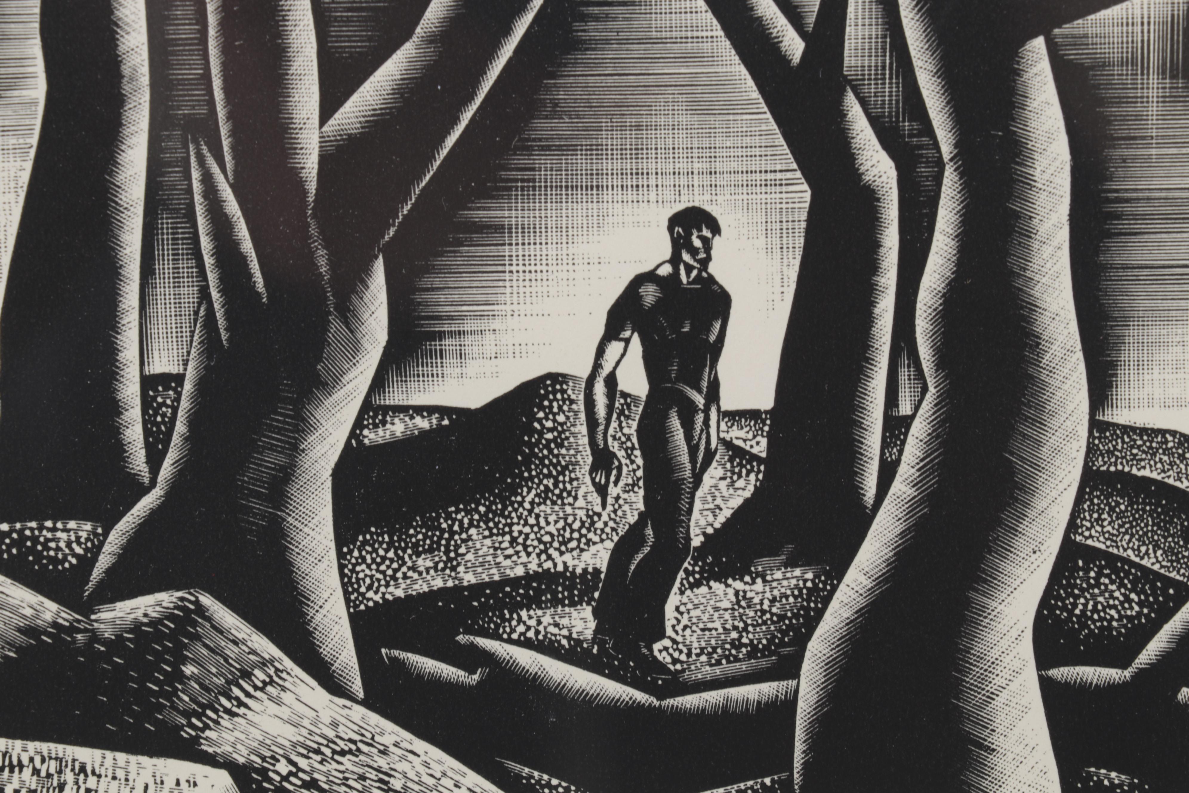 Lynd Ward Art Deco Woodcut From "Wild Pilgrimage," 1932