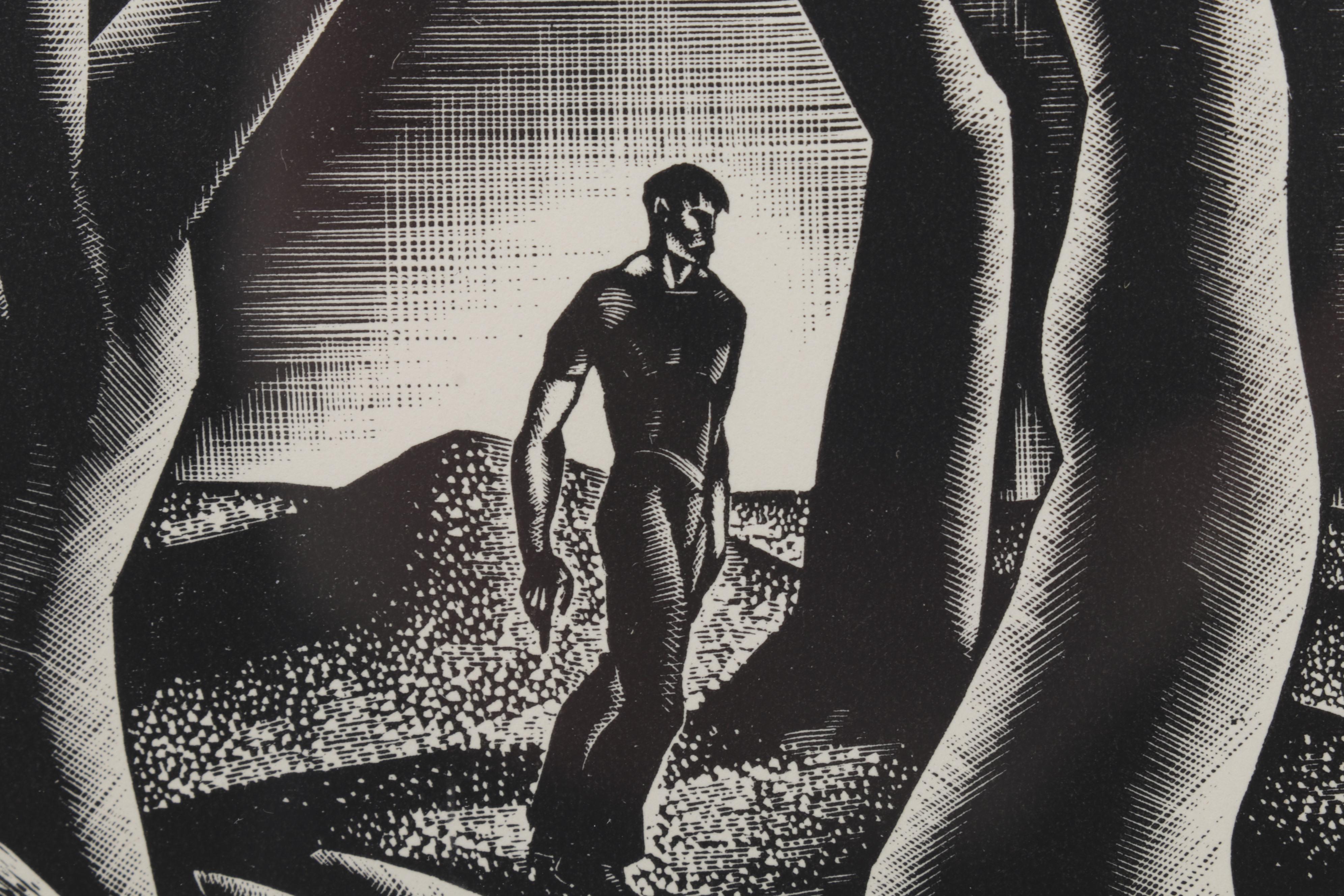 Lynd Ward Art Deco Woodcut From "Wild Pilgrimage," 1932