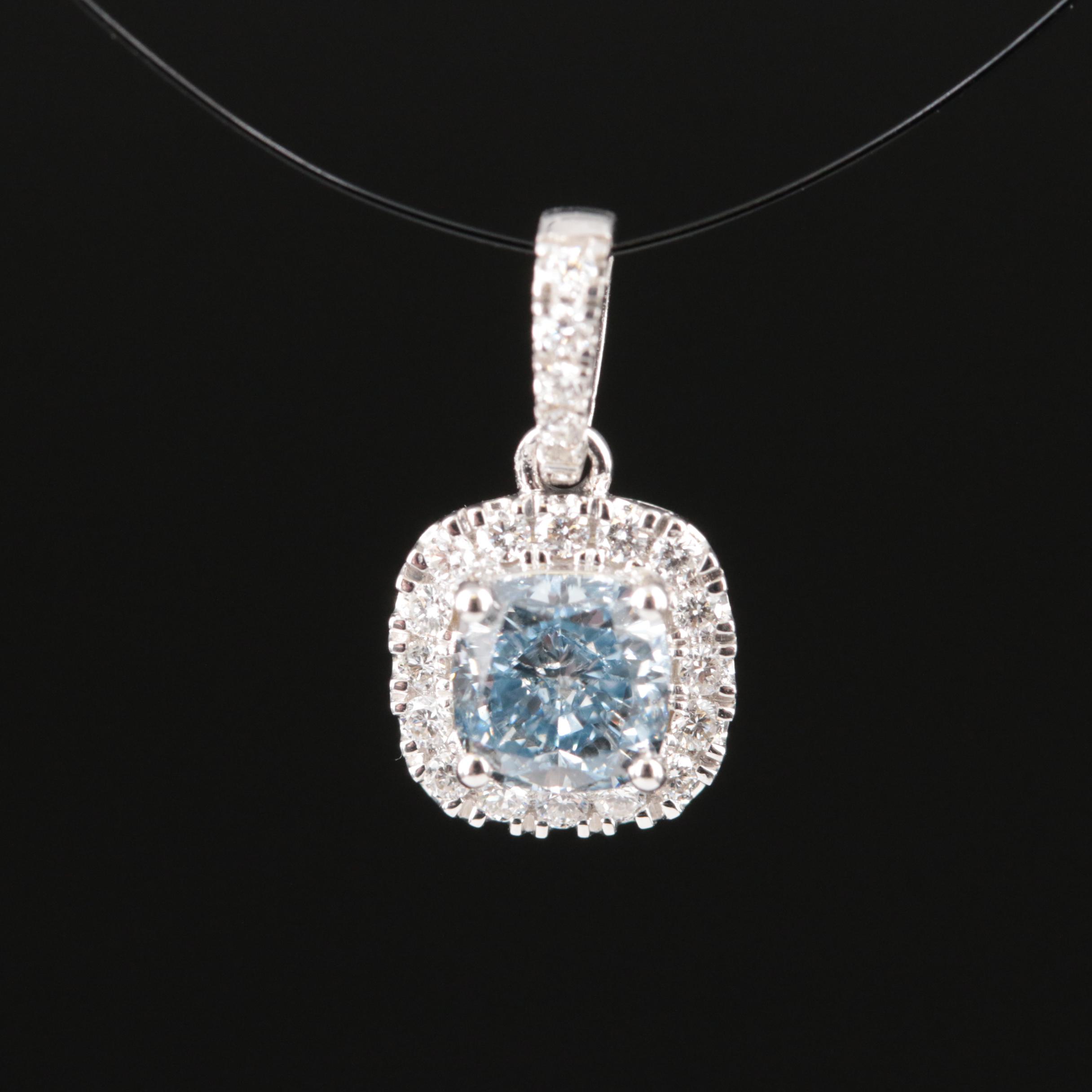 14K 0.62 CTW Lab Grown Diamond Pendant