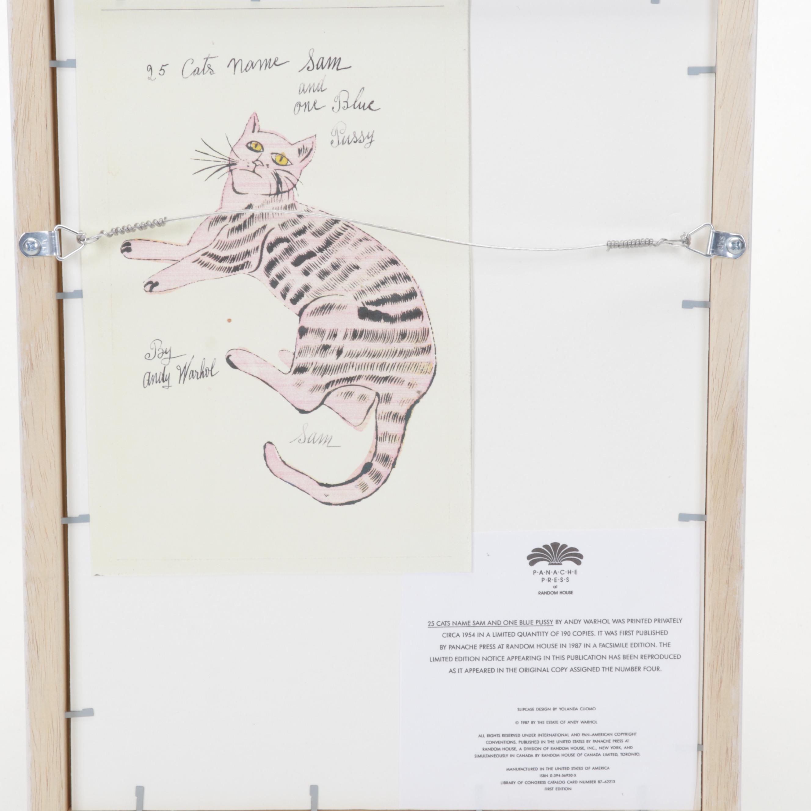 Offset Lithograph After Andy Warhol From "25 Cats Name Sam and One Blue Pussy"