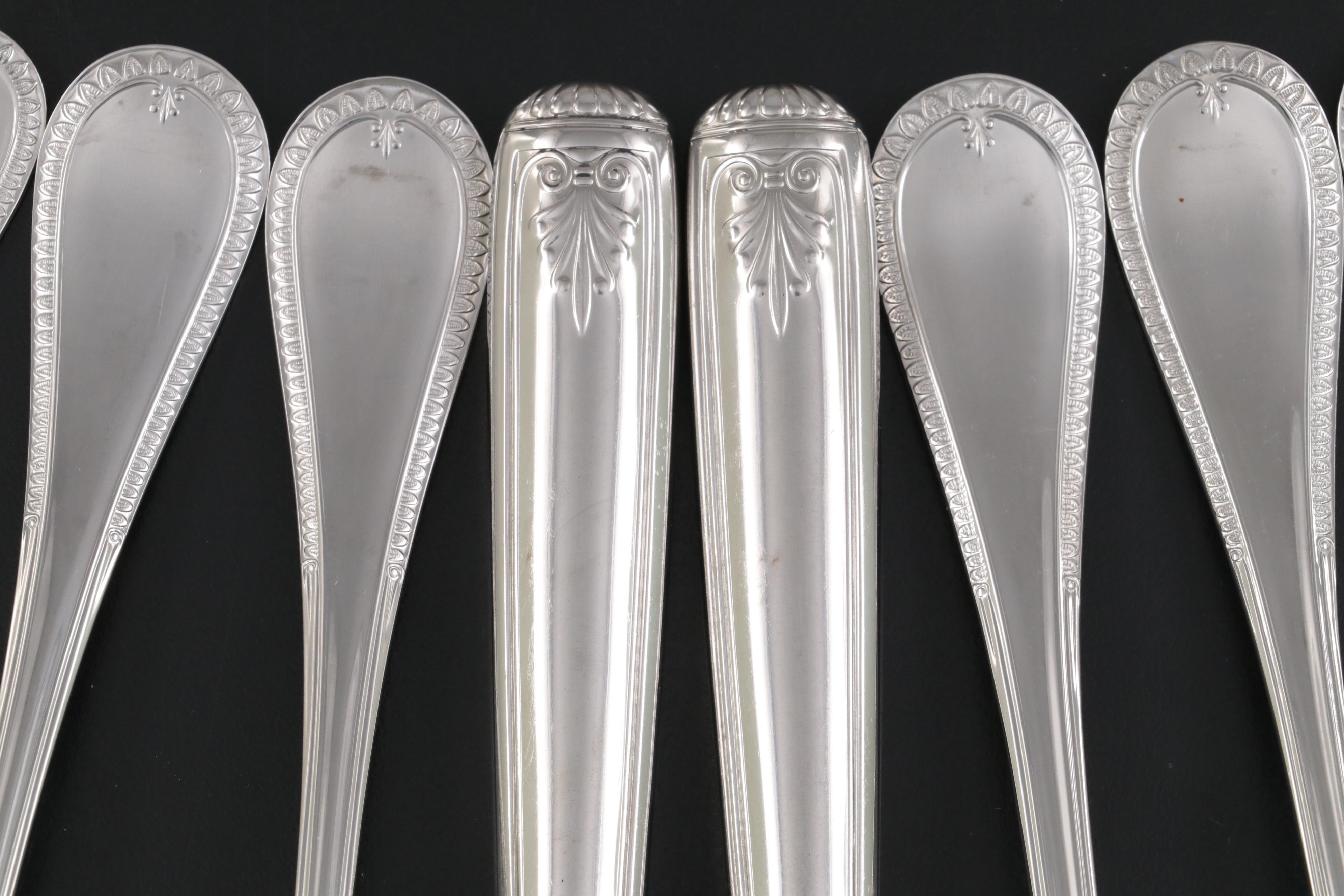 Christofle Acier Stainless Steel Flatware Place Settings for Two