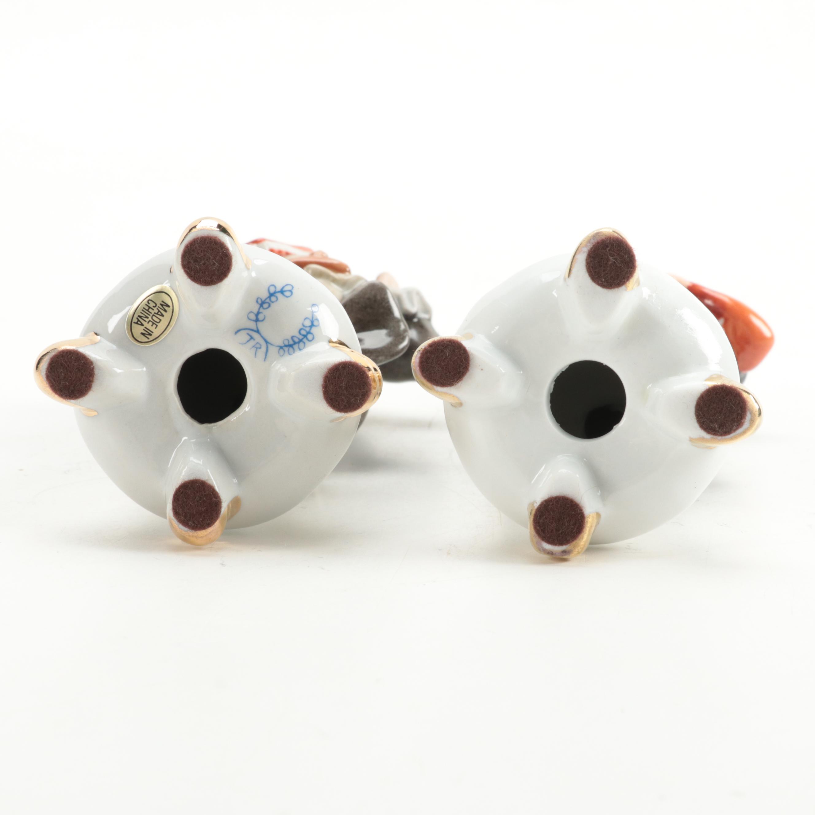 Italian Style Porcelain Commedia Dell'Arte Figurines