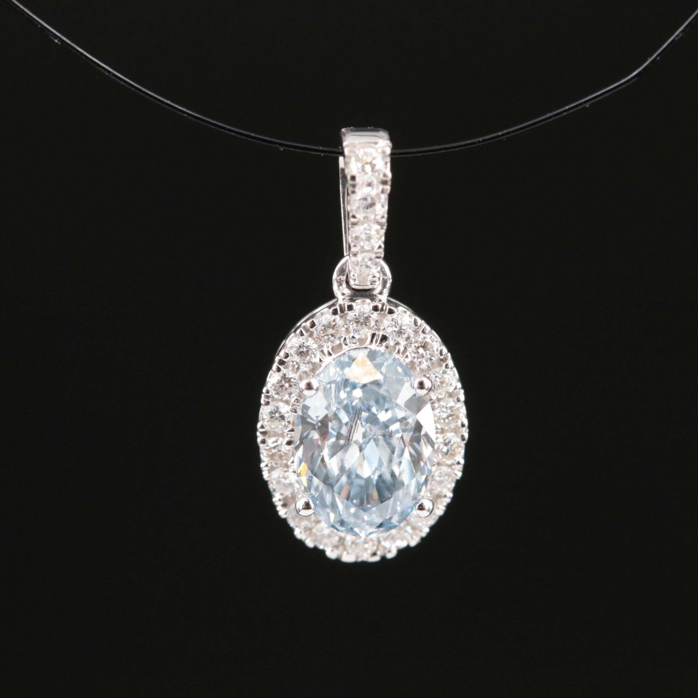 14K 0.64 CTW Lab Grown Diamond Pendant