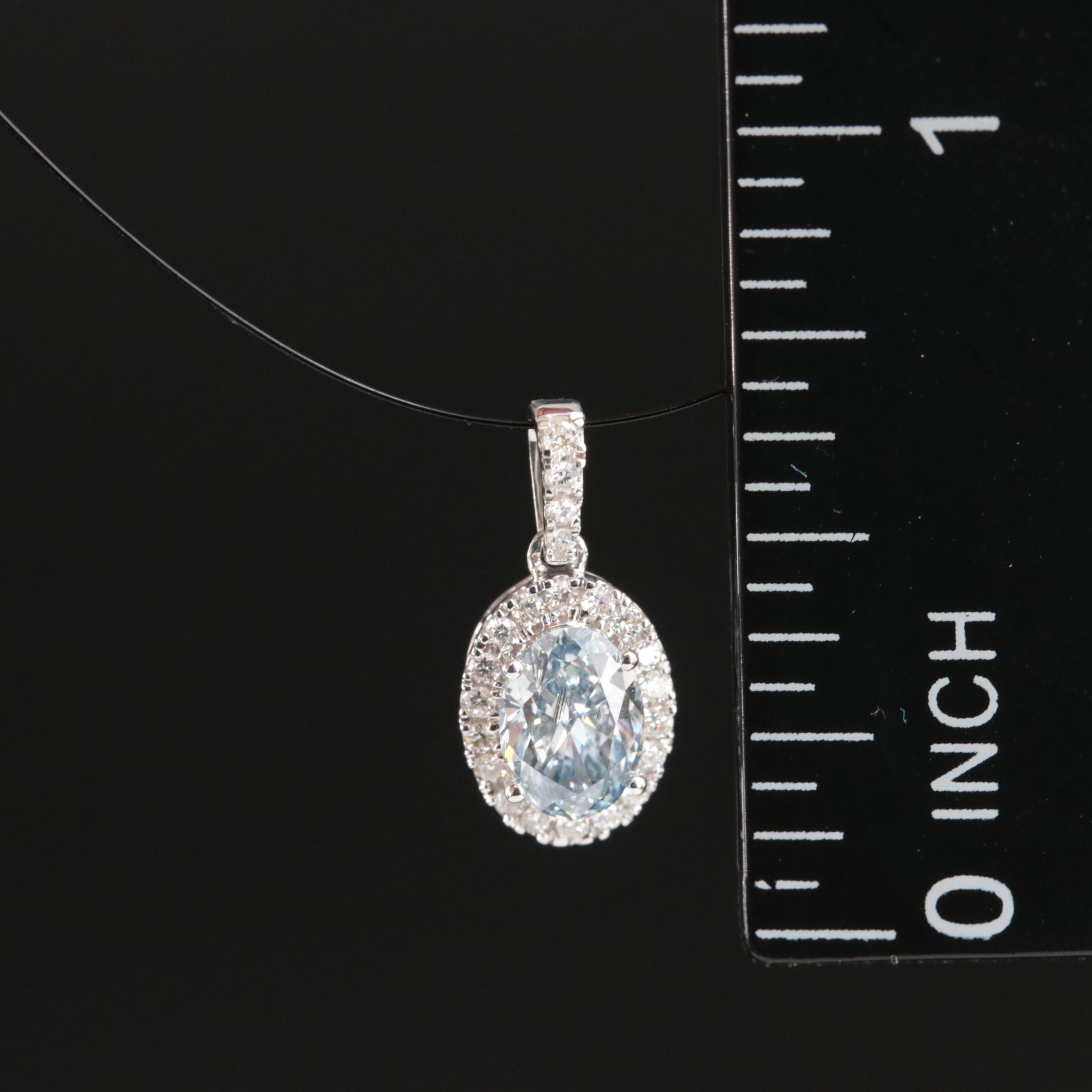 14K 0.64 CTW Lab Grown Diamond Pendant