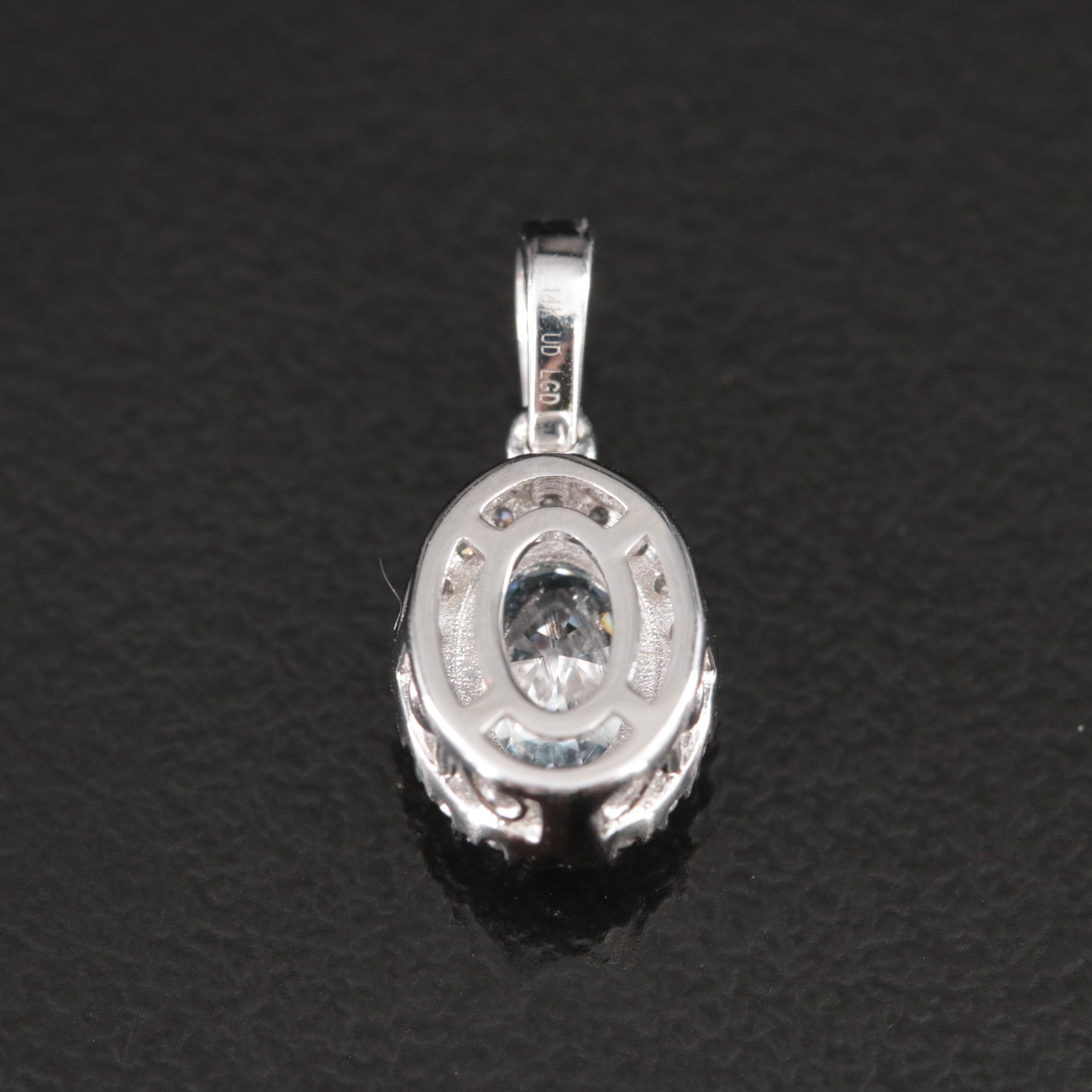 14K 0.64 CTW Lab Grown Diamond Pendant