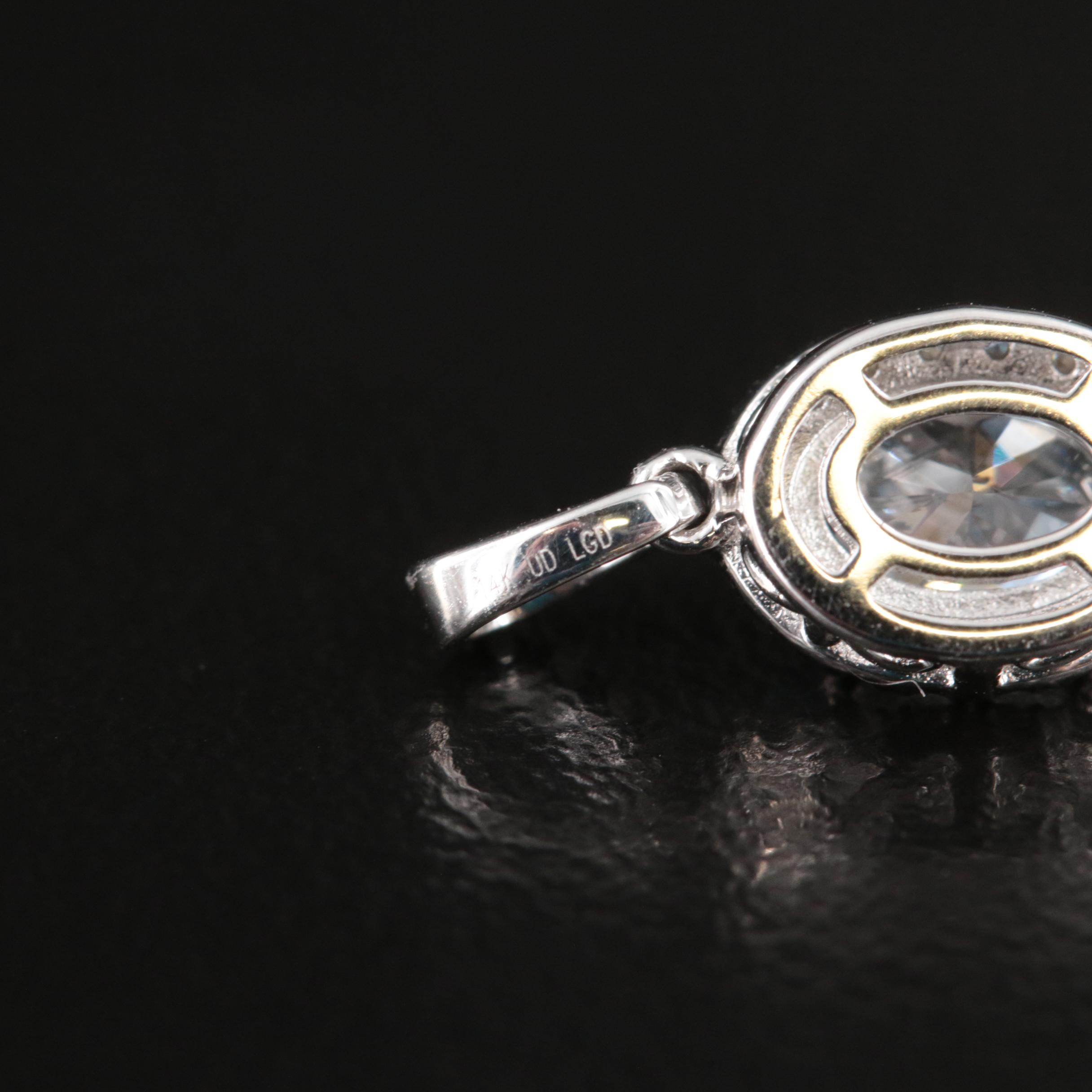 14K 0.64 CTW Lab Grown Diamond Pendant