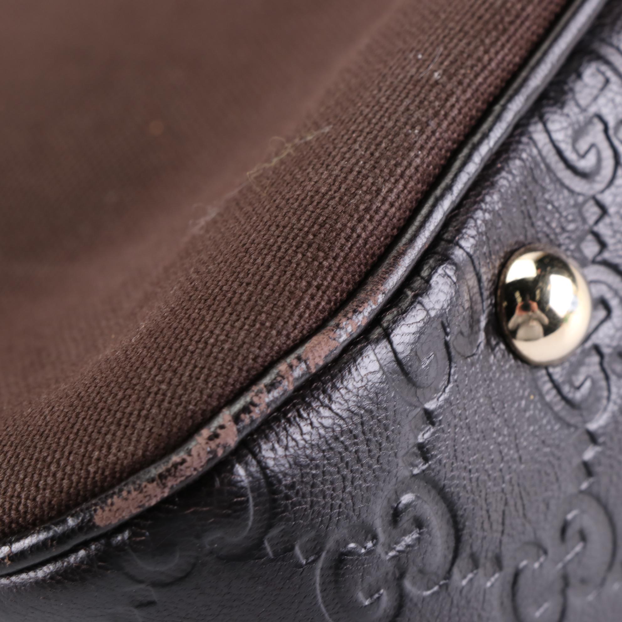 Gucci GG Canvas and Guccissima Leather Shoulder Bag