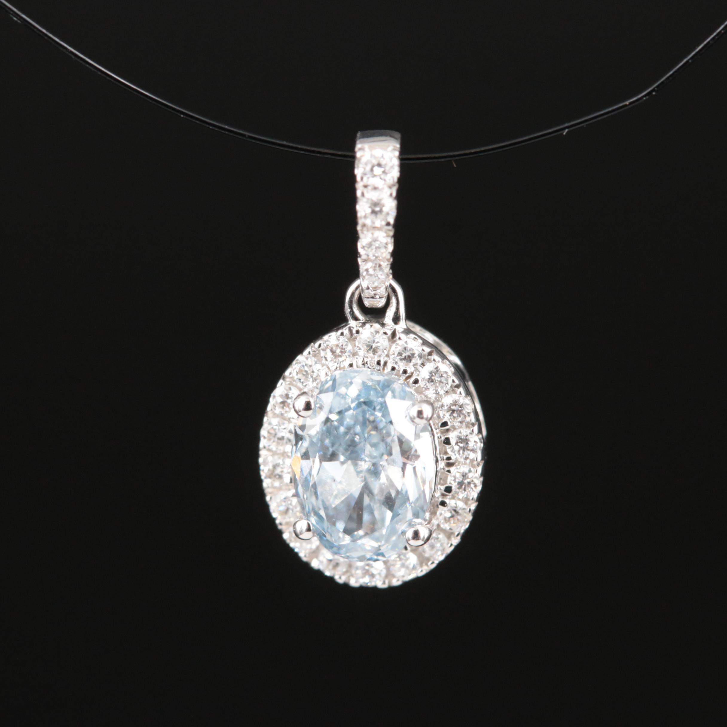 14K 0.60 CTW Lab Grown Diamond Pendant