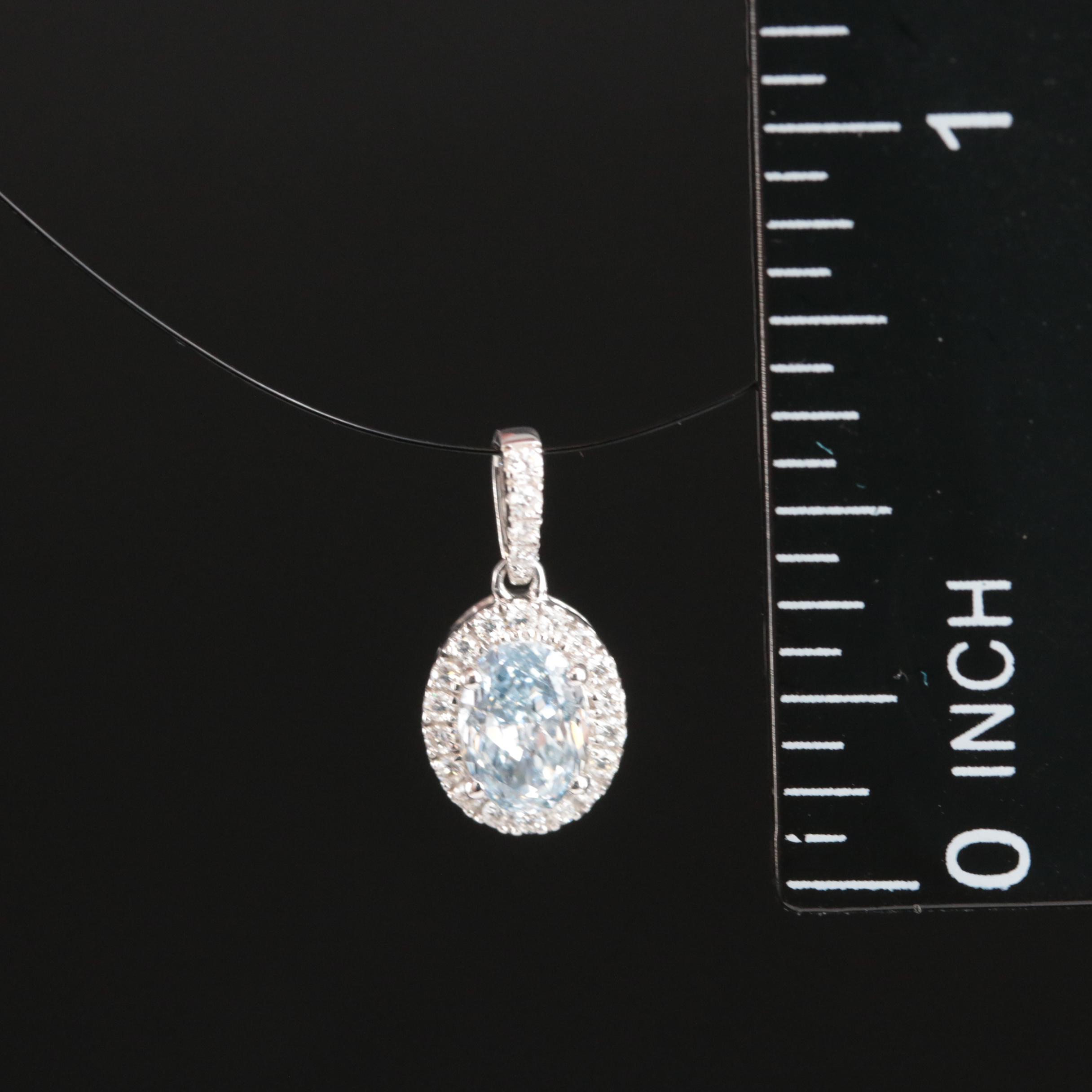 14K 0.60 CTW Lab Grown Diamond Pendant