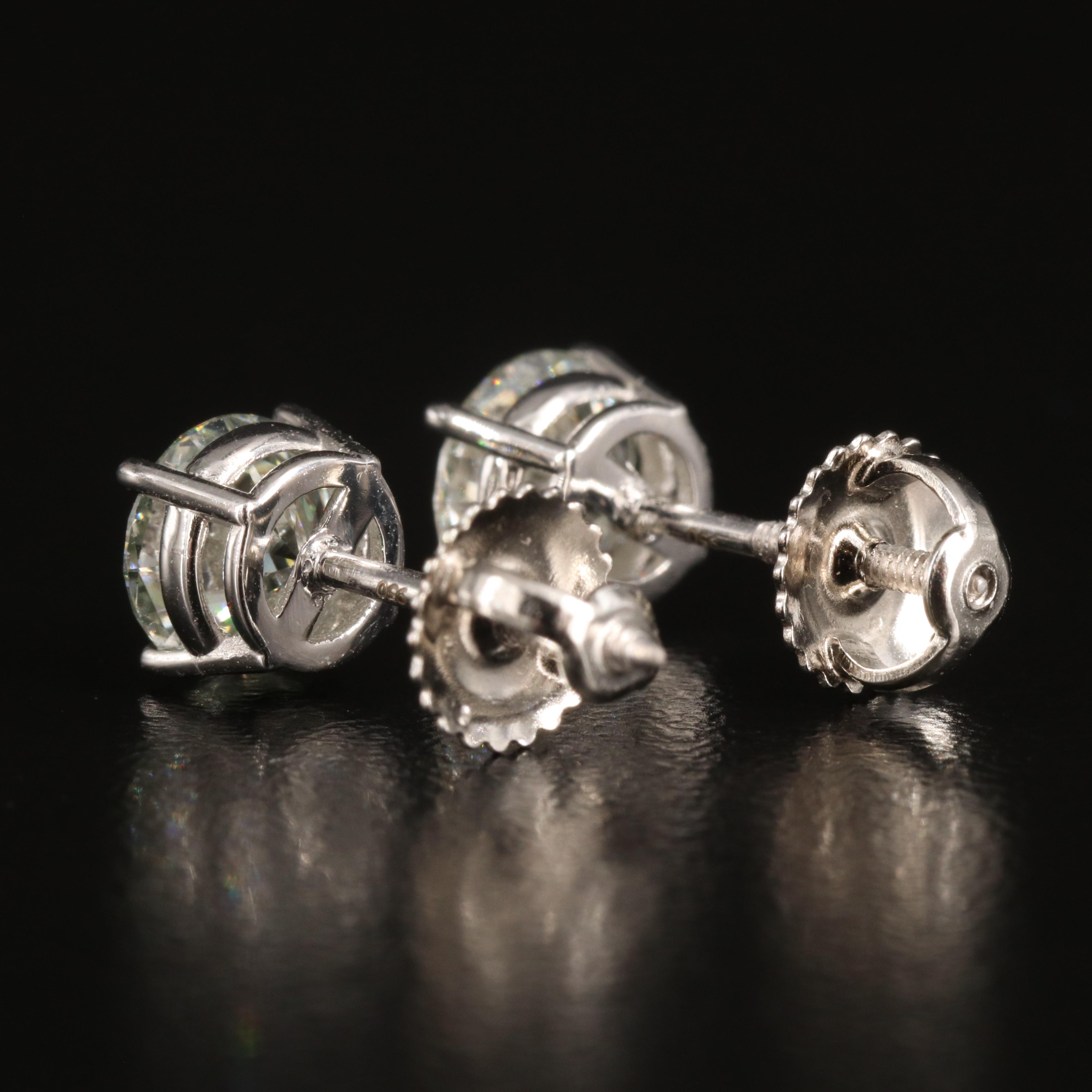 Platinum 1.72 CTW Lab Grown Diamond Stud Earrings