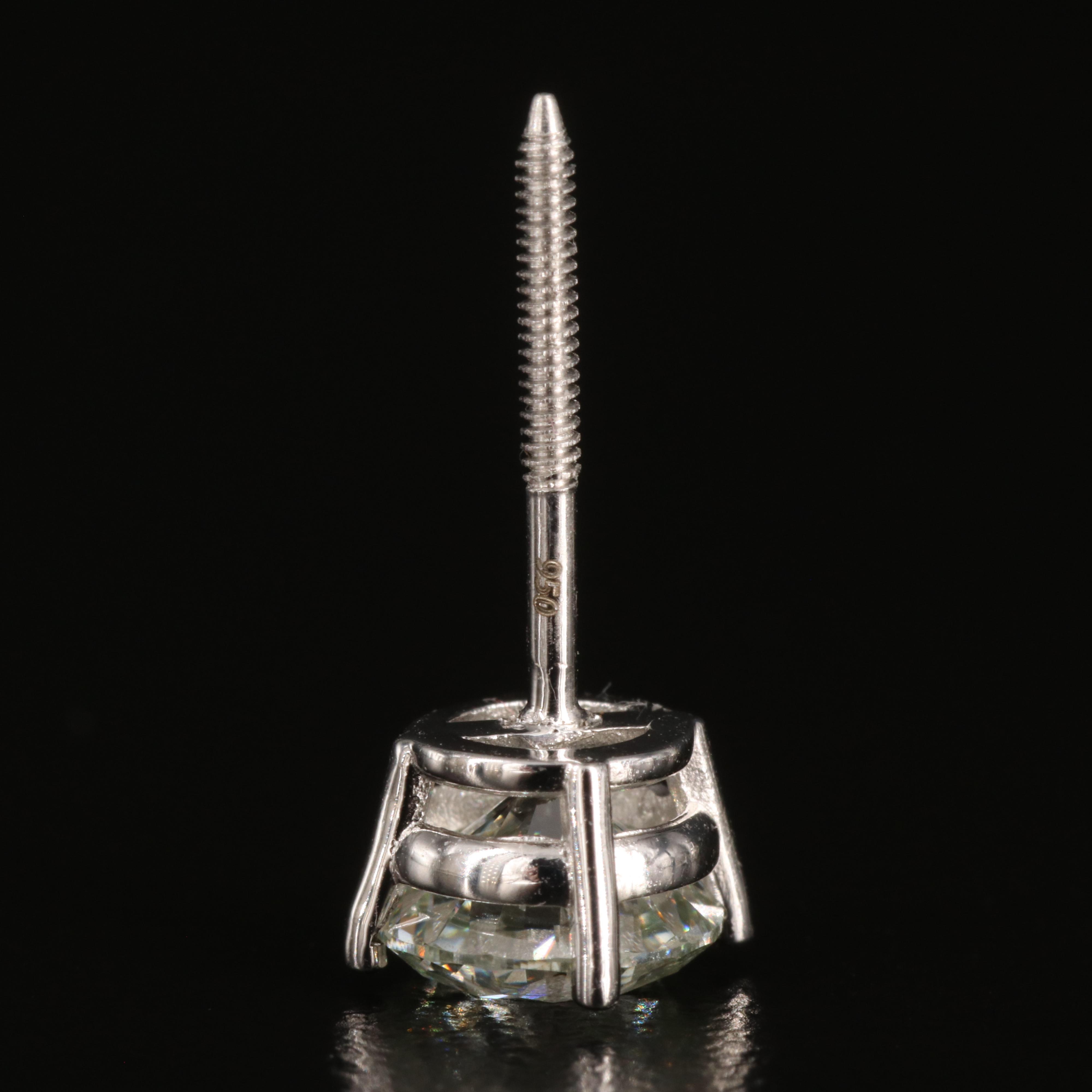 Platinum 1.72 CTW Lab Grown Diamond Stud Earrings