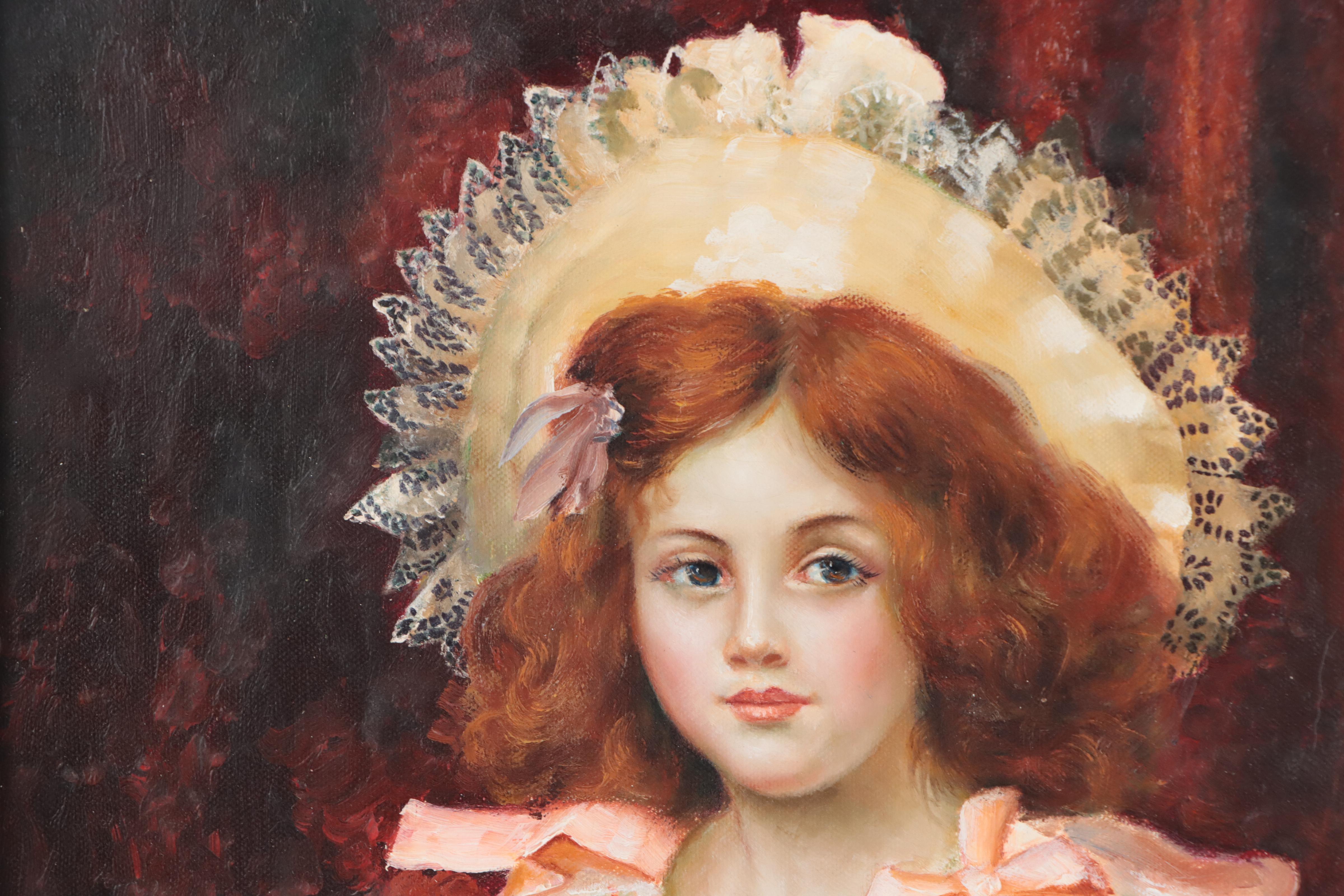 Reynolds Portrait Oil Painting of a Young Girl