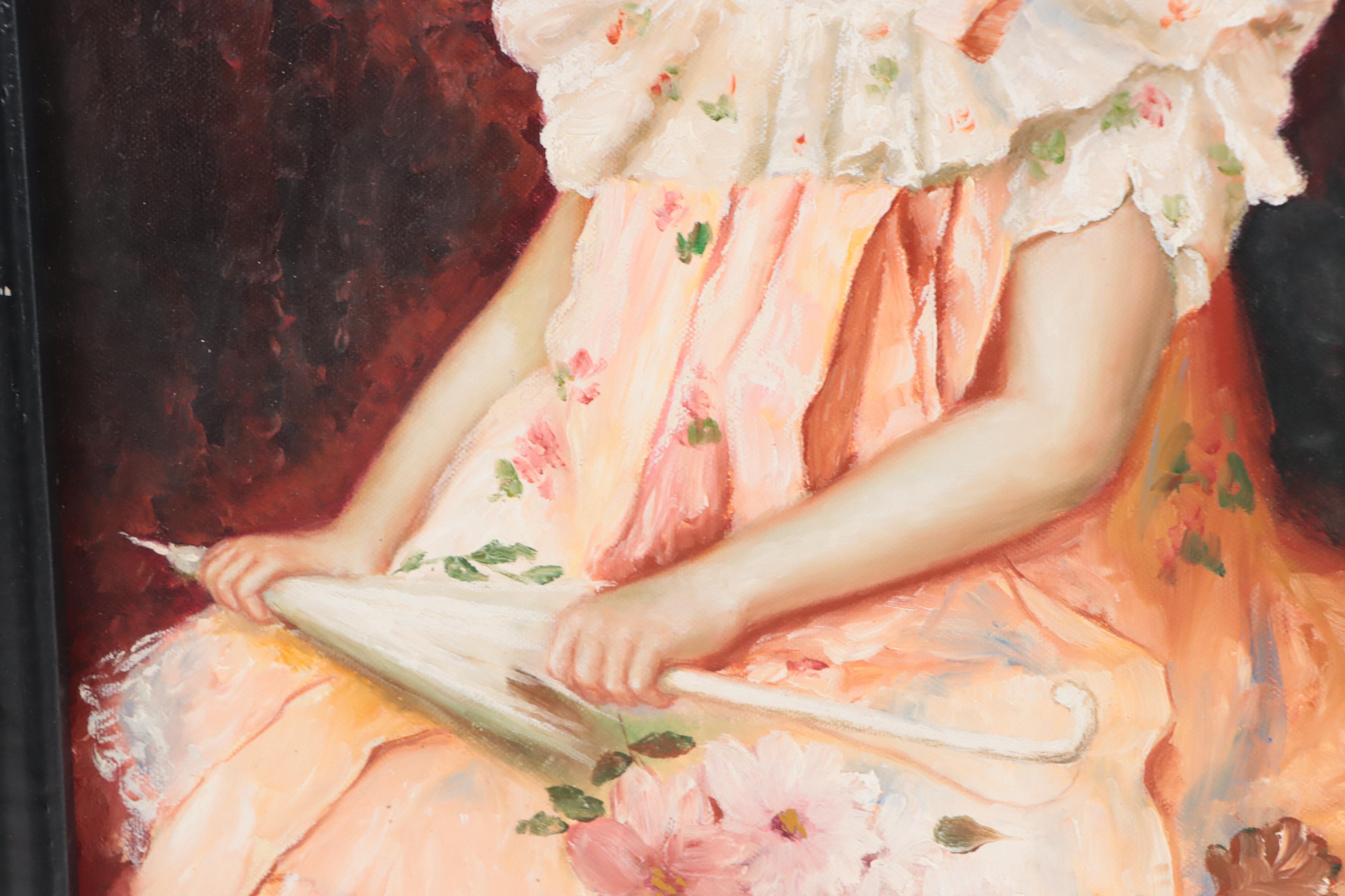 Reynolds Portrait Oil Painting of a Young Girl