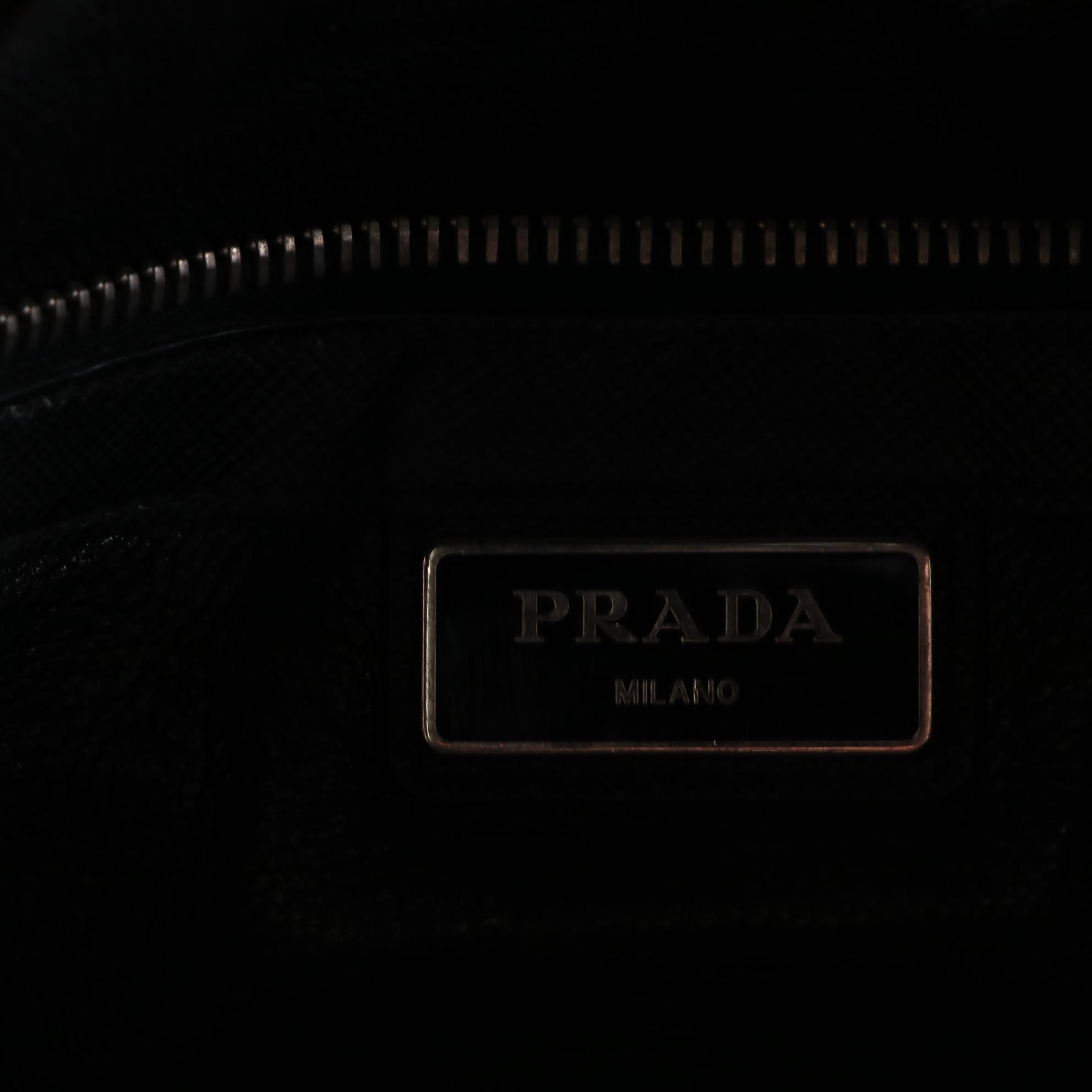 Prada Bicolor Saffiano Leather Envelope Clutch