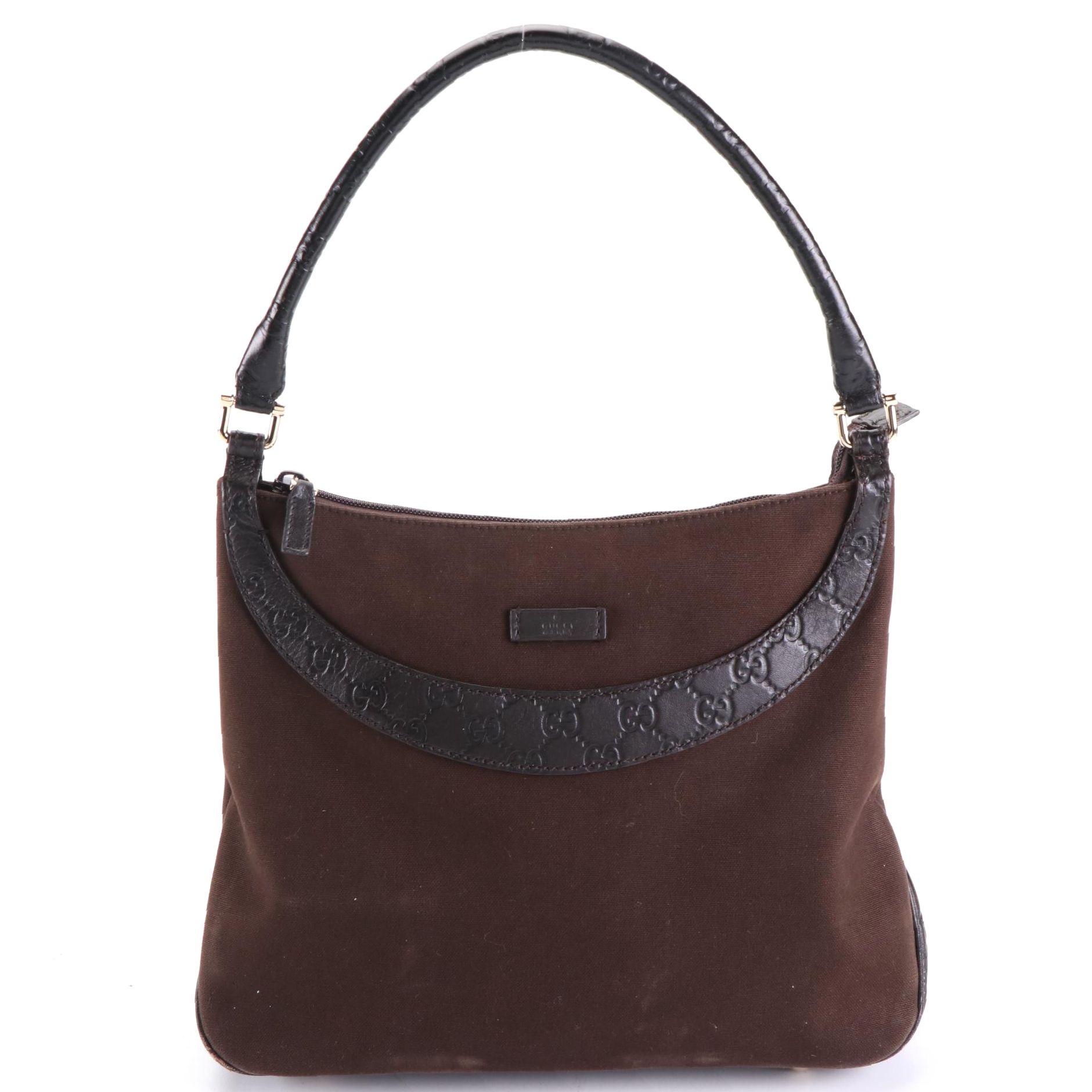 Gucci GG Canvas and Guccissima Leather Shoulder Bag