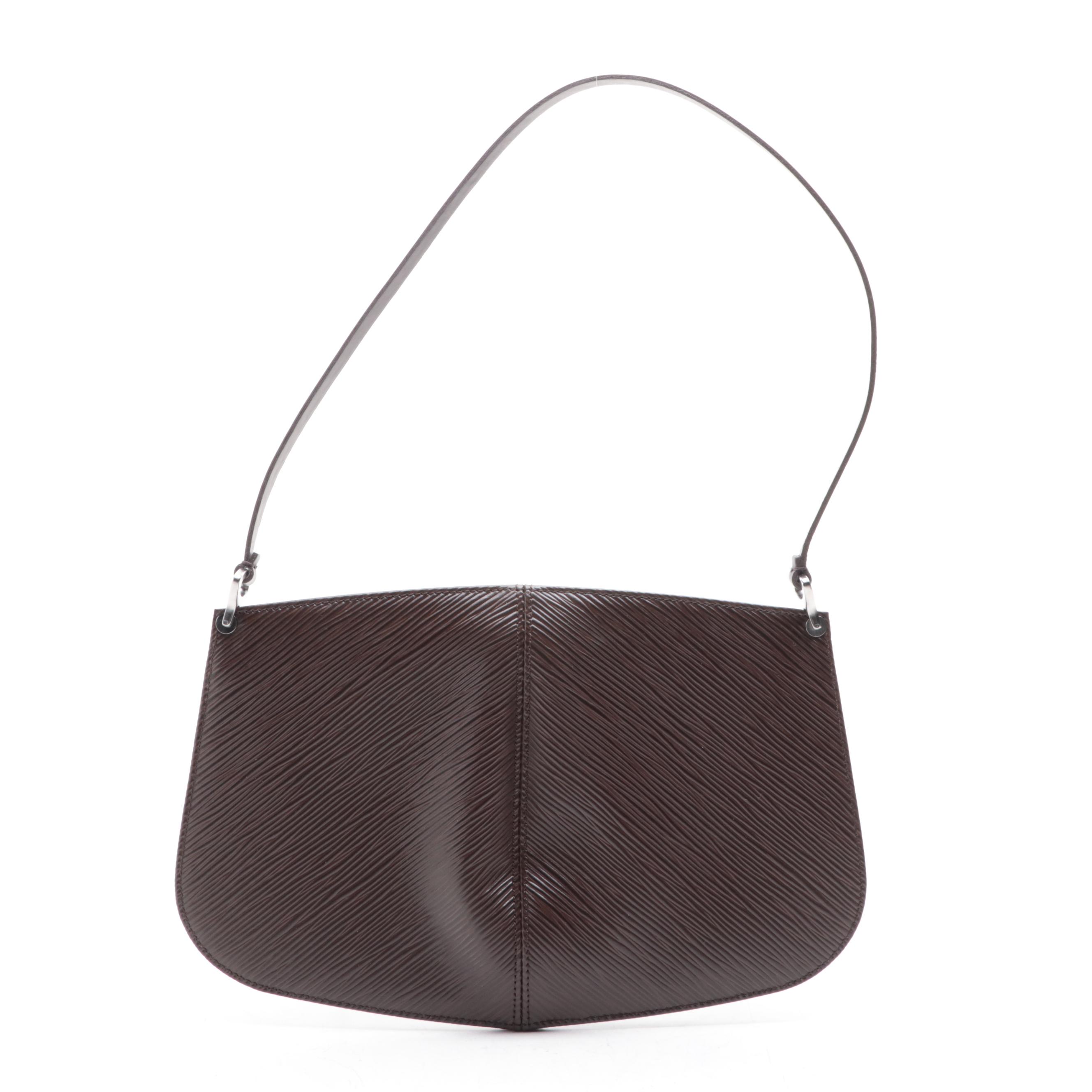 Louis Vuitton Demi Lune Bag in Moka Epi Leather