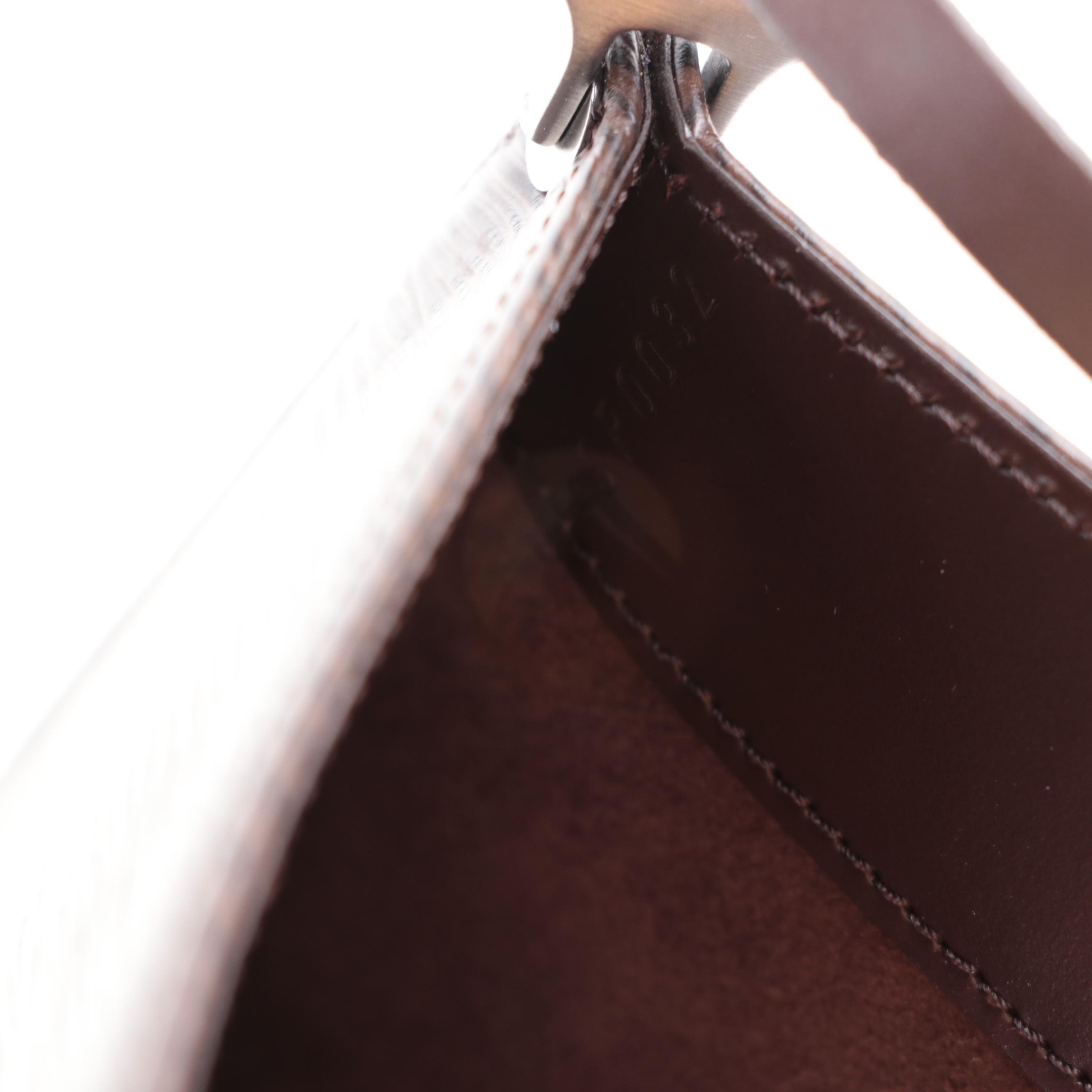 Louis Vuitton Demi Lune Bag in Moka Epi Leather