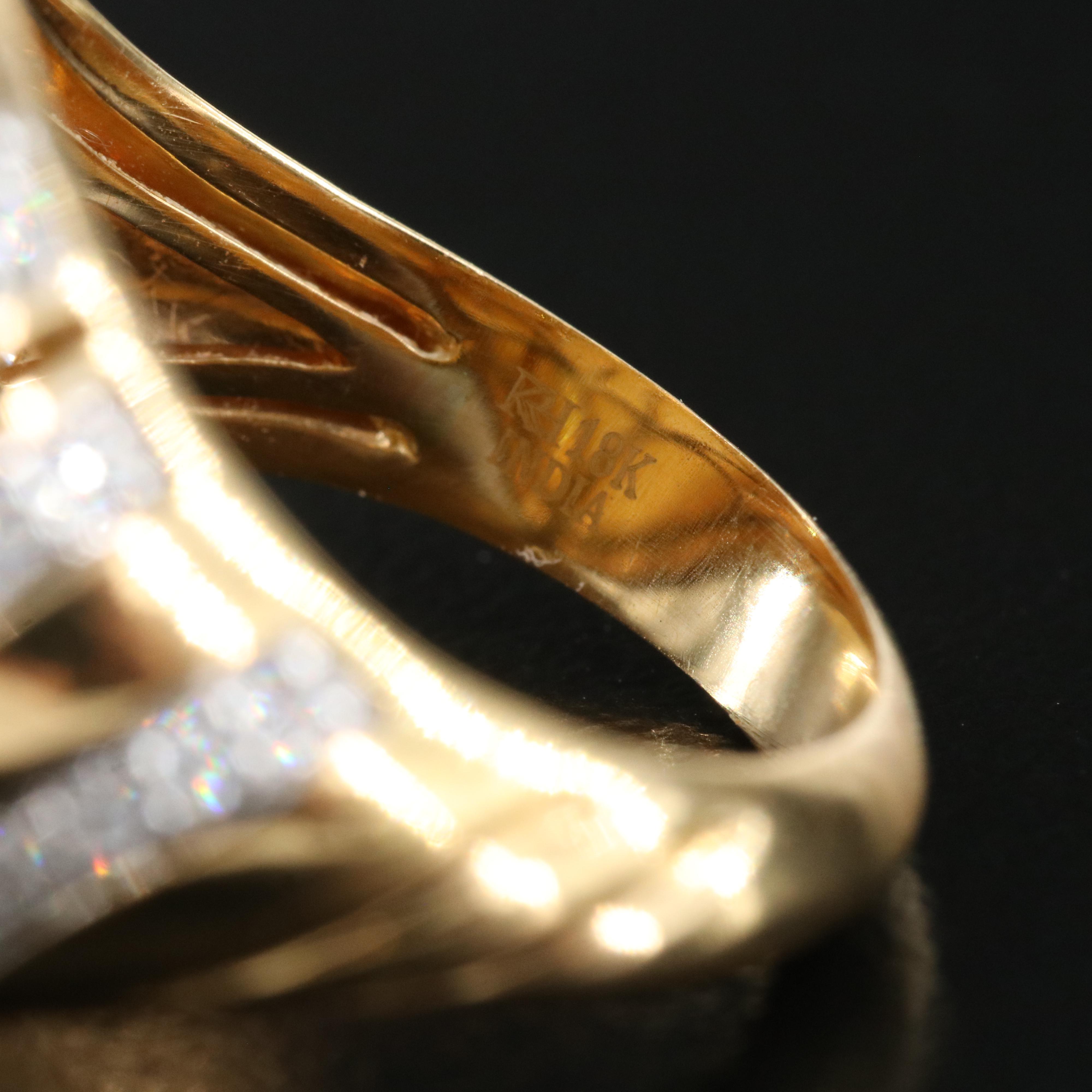 18K Opal and Diamond Ring