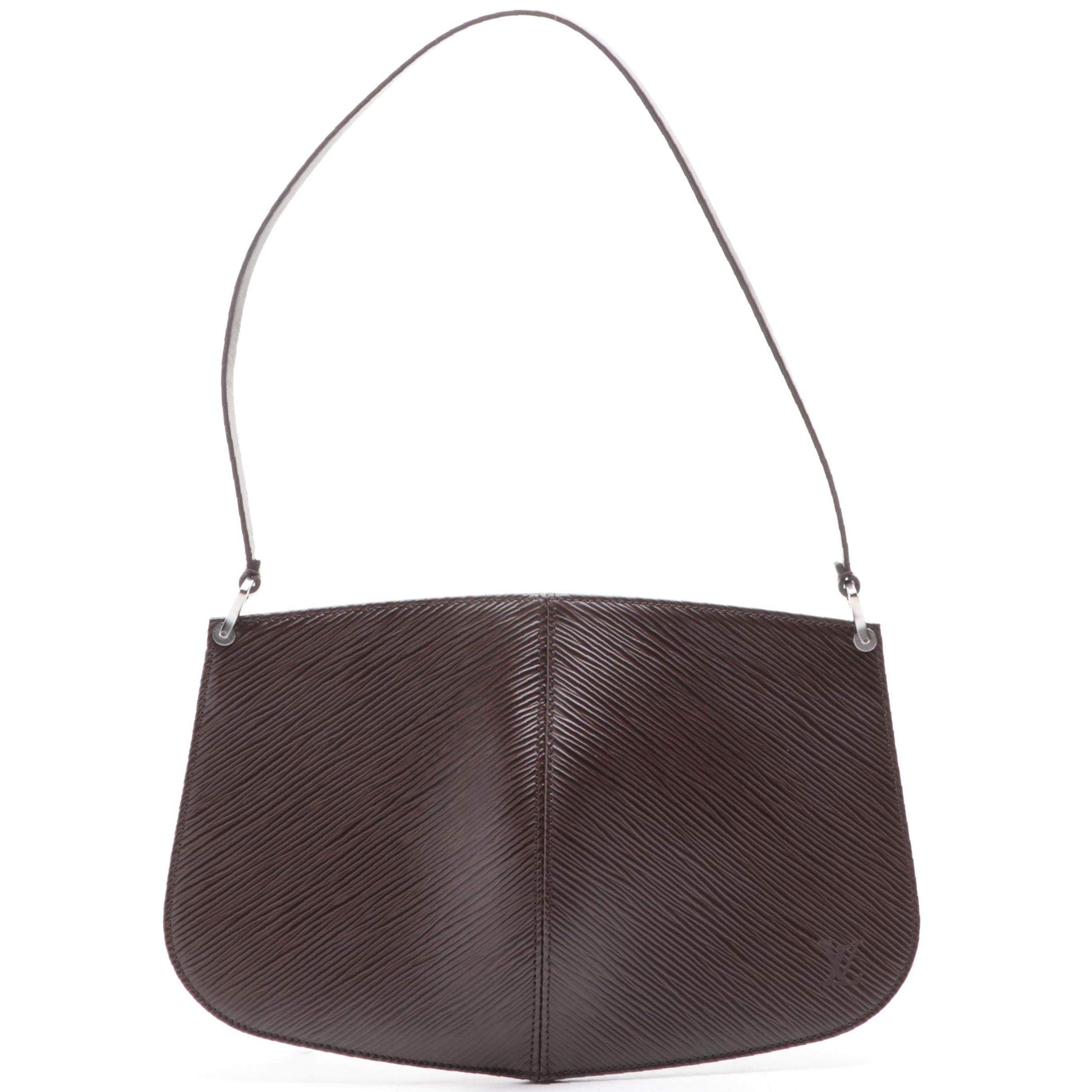 Louis Vuitton Demi Lune Bag in Moka Epi Leather