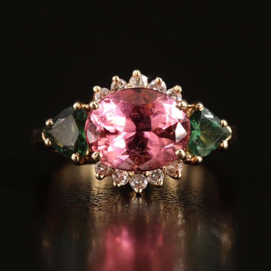 14K Tourmaline and Diamond Ring