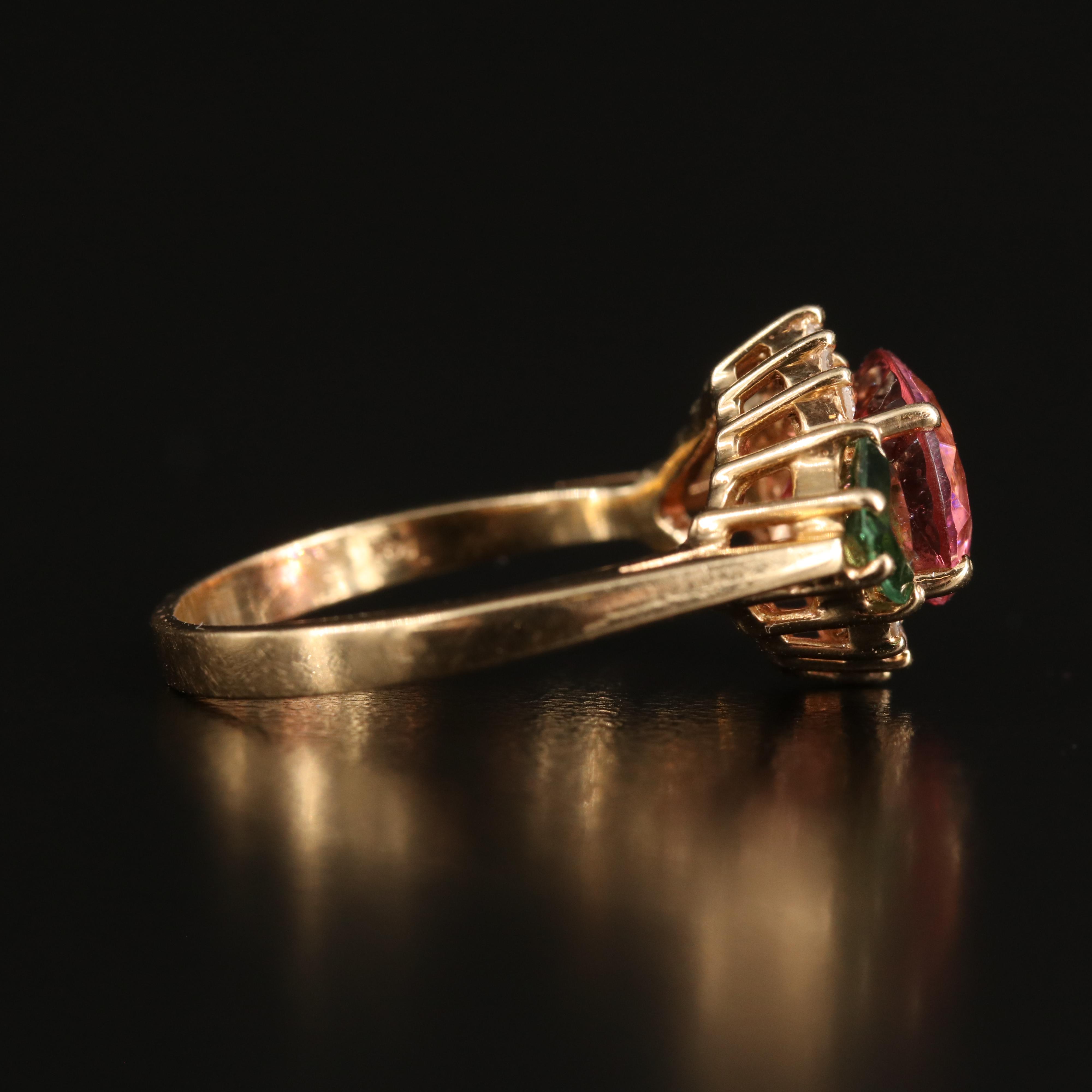 14K Tourmaline and Diamond Ring