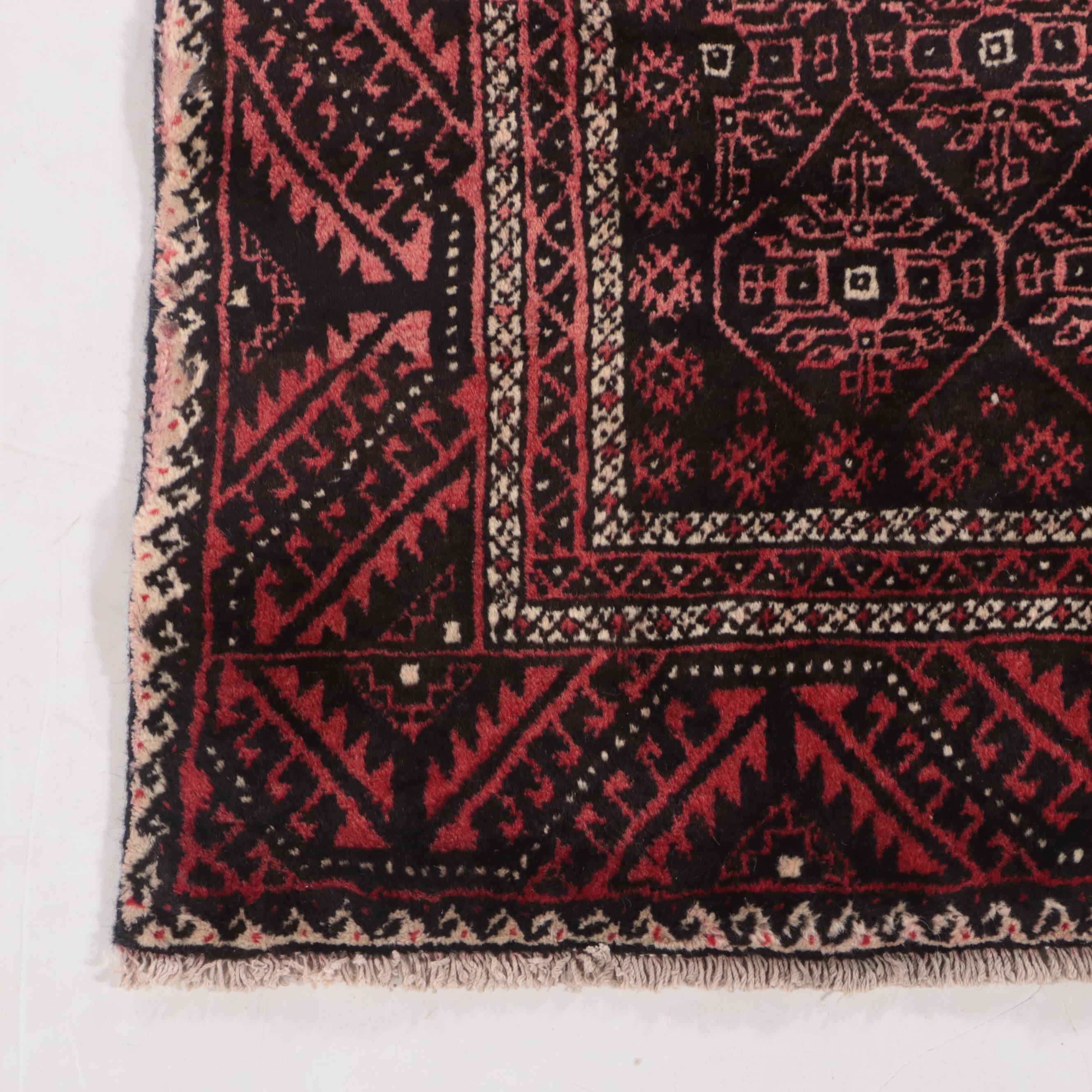 3'4 x 6'6 Hand-Knotted Afghan Baluch Area Rug