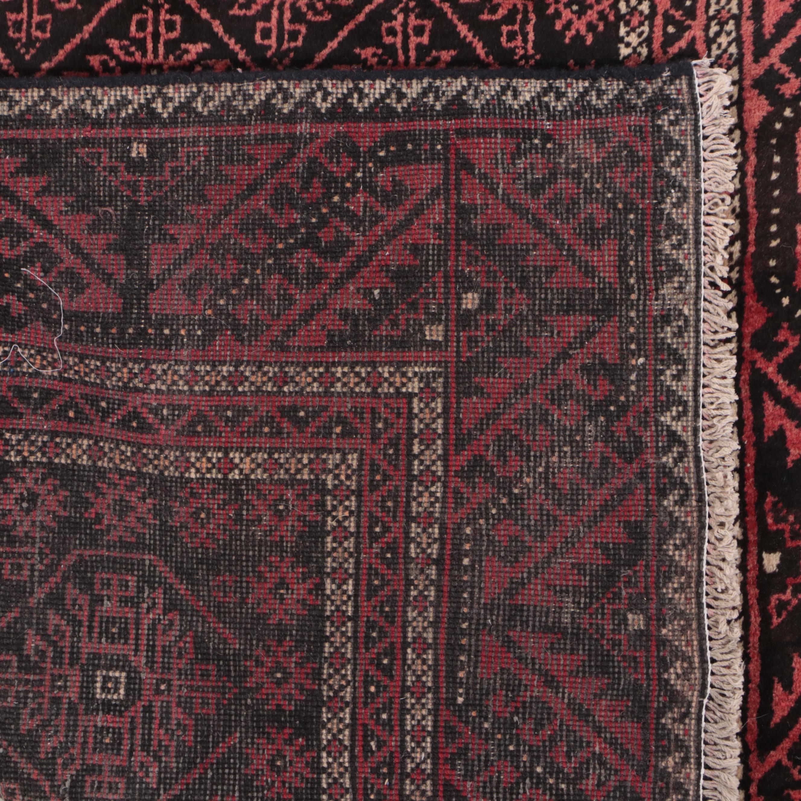 3'4 x 6'6 Hand-Knotted Afghan Baluch Area Rug