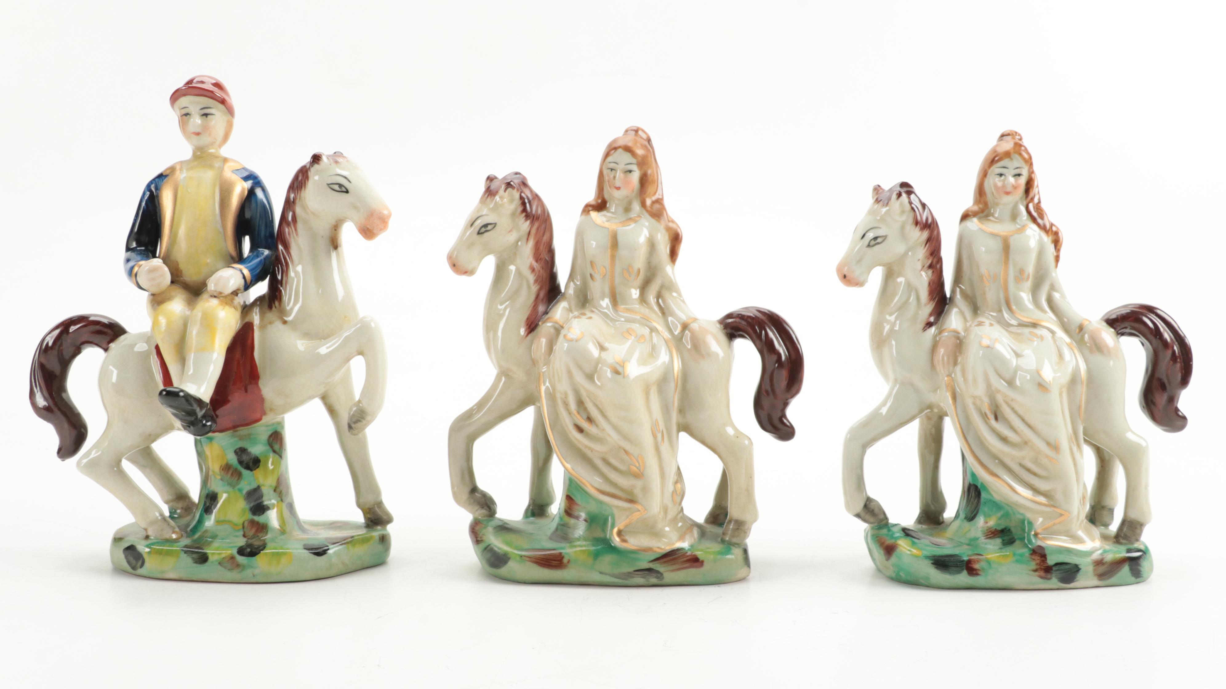 Staffordshire Style Earthenware Figurines