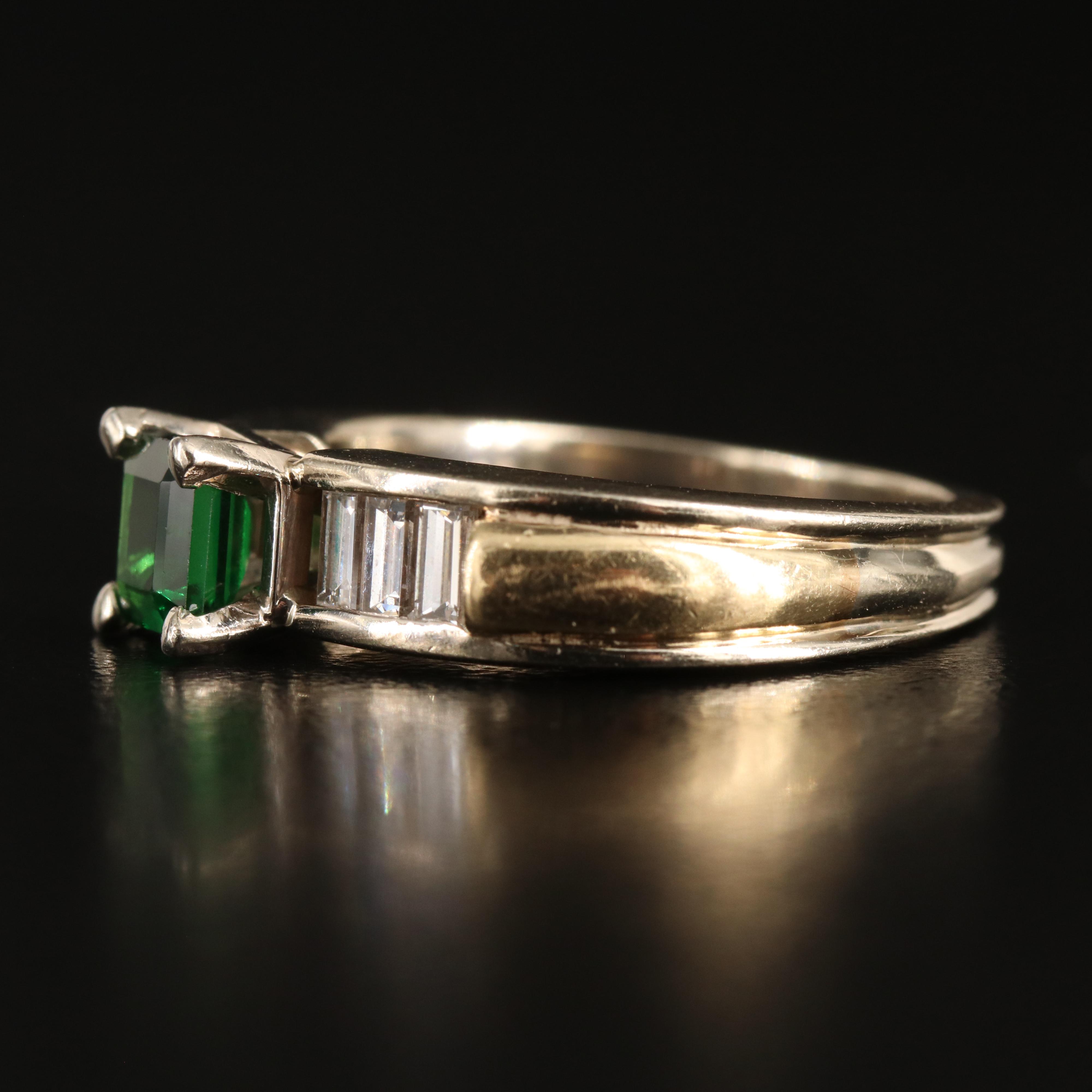 14K Tourmaline and Diamond Ring