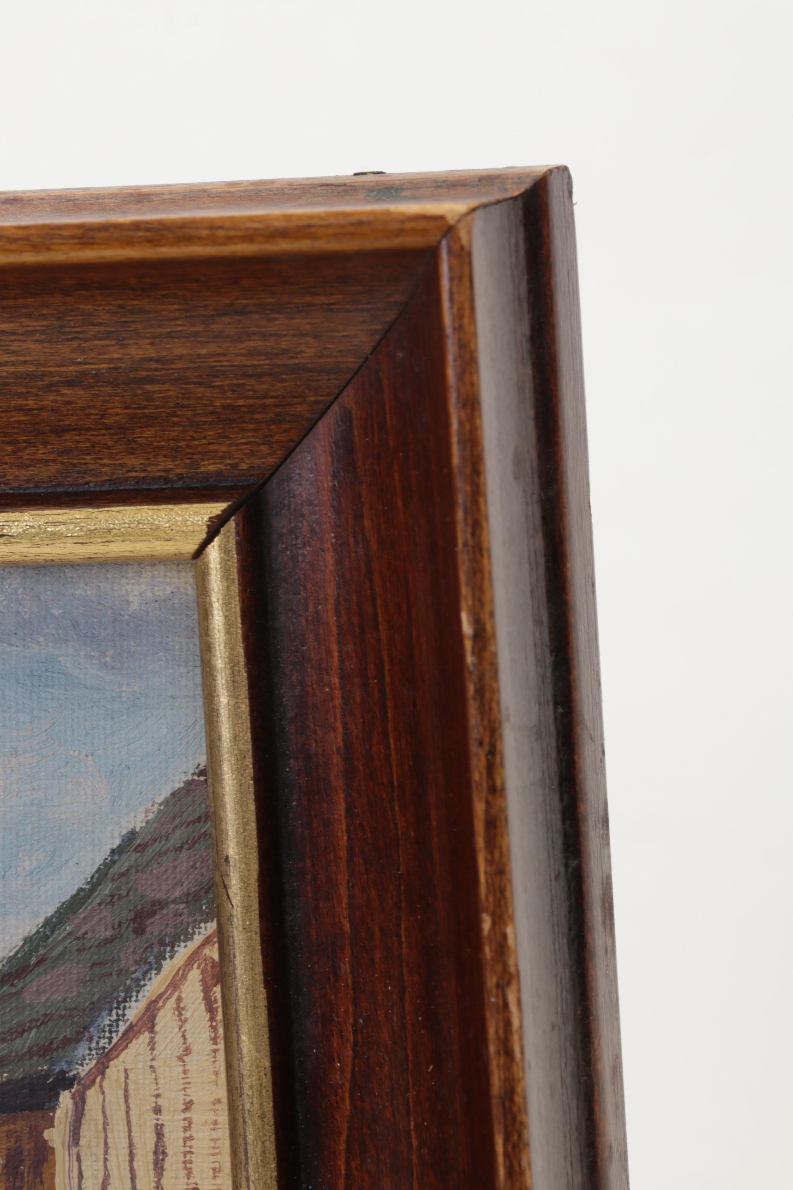 Harry Howe Maritime Oil Painting "Wharf at Gloucester, Mass.," 1951