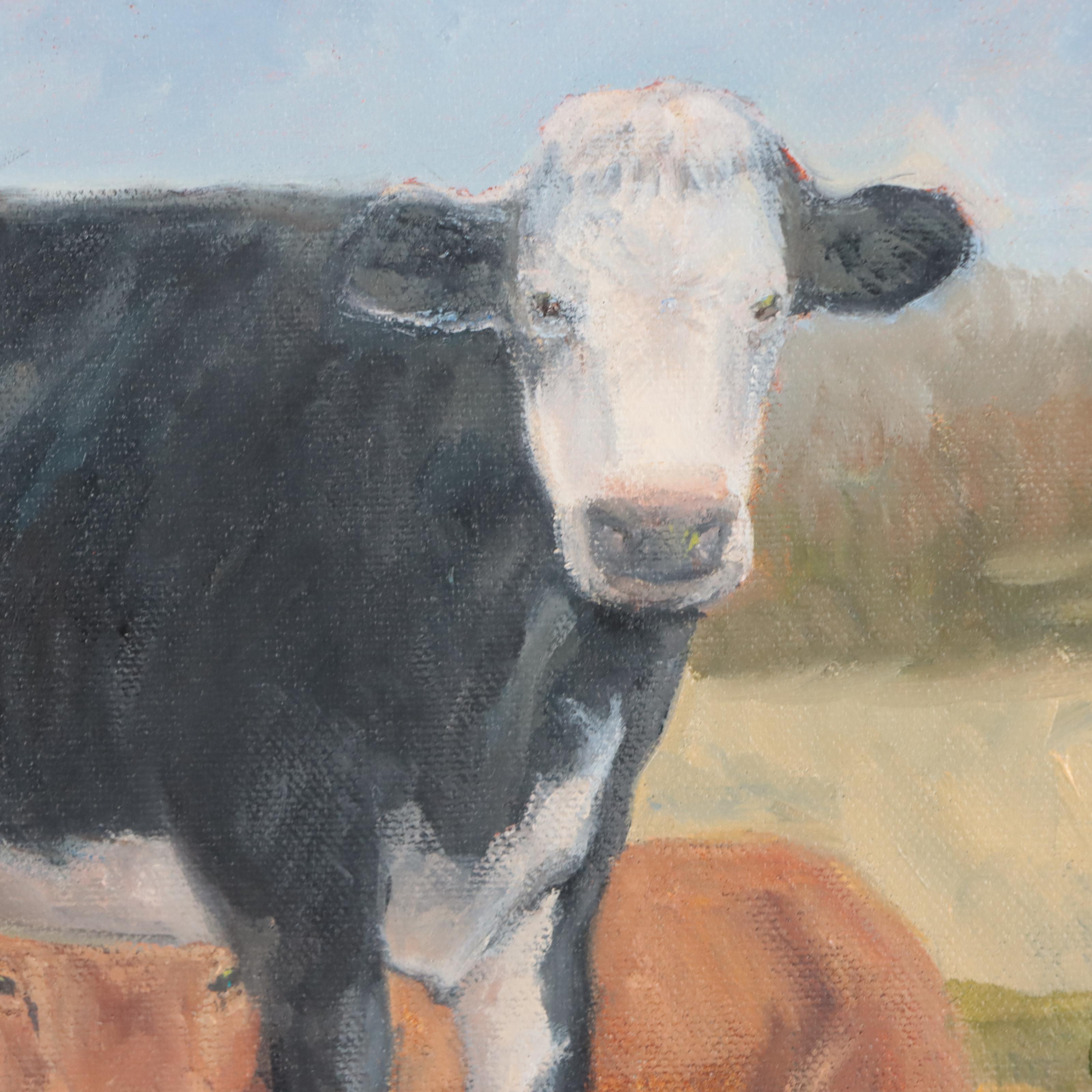 Mary Holobaugh Oil Painting of Cows