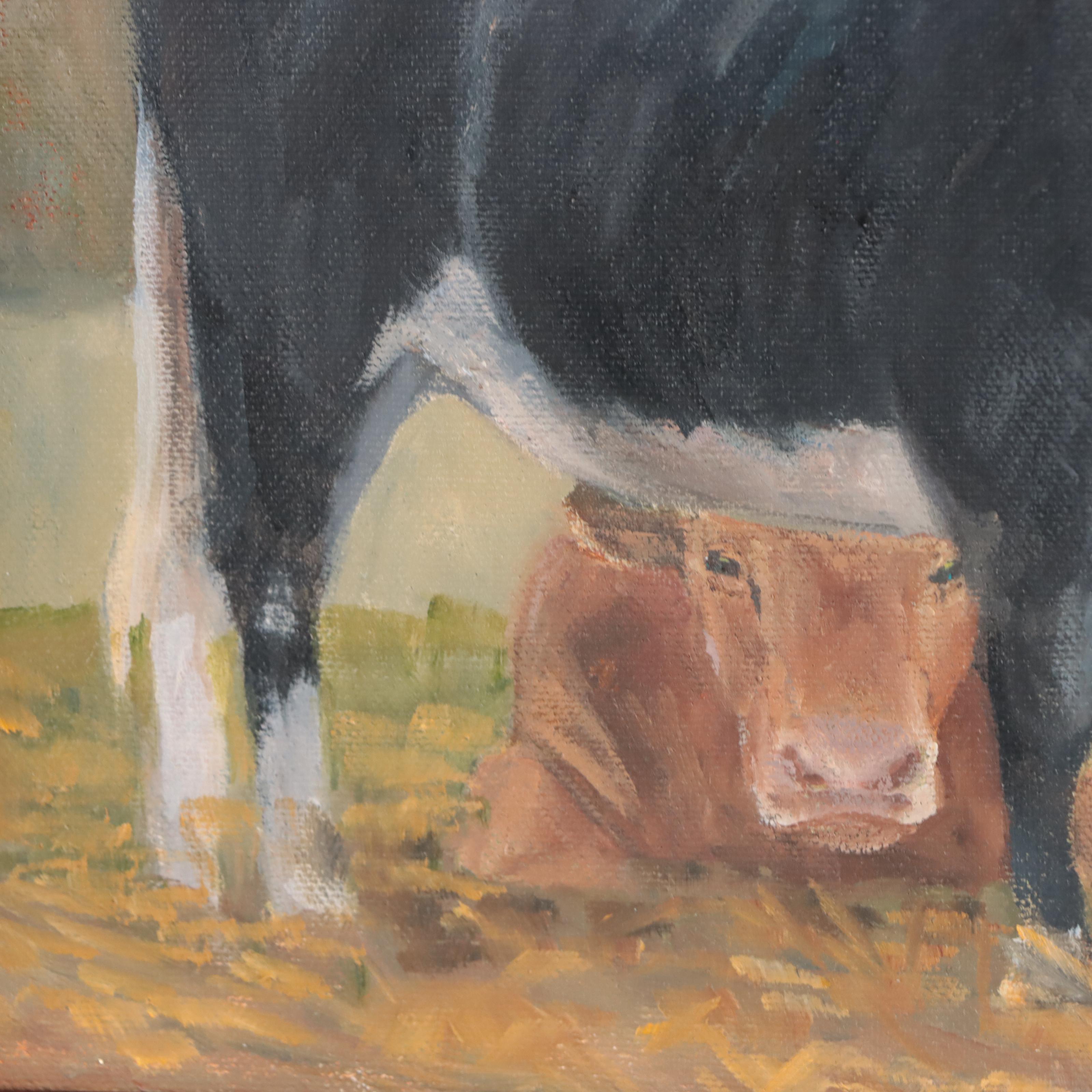 Mary Holobaugh Oil Painting of Cows