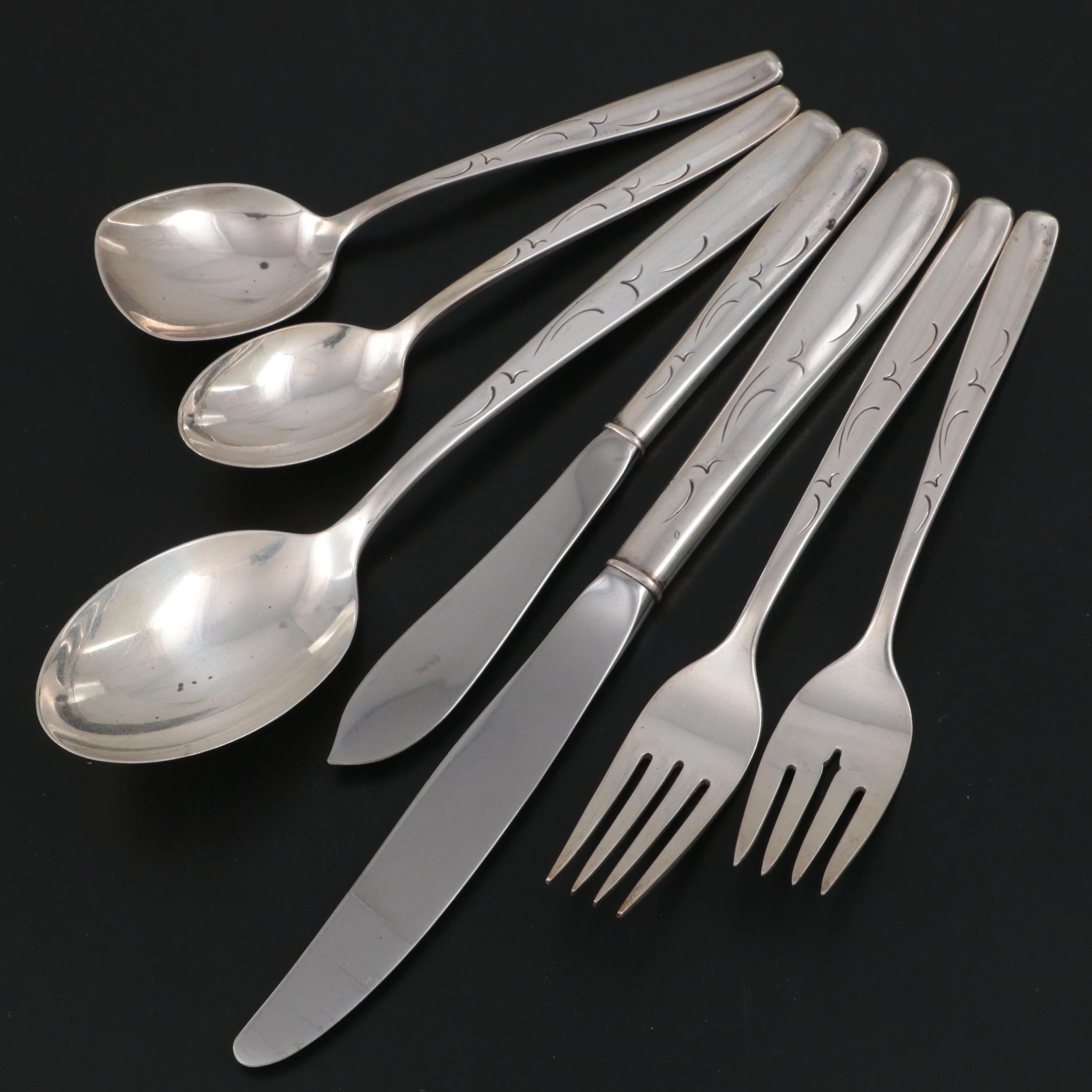 Charter "Silhouette" Sterling Silver Flatware, Mid-20th Century