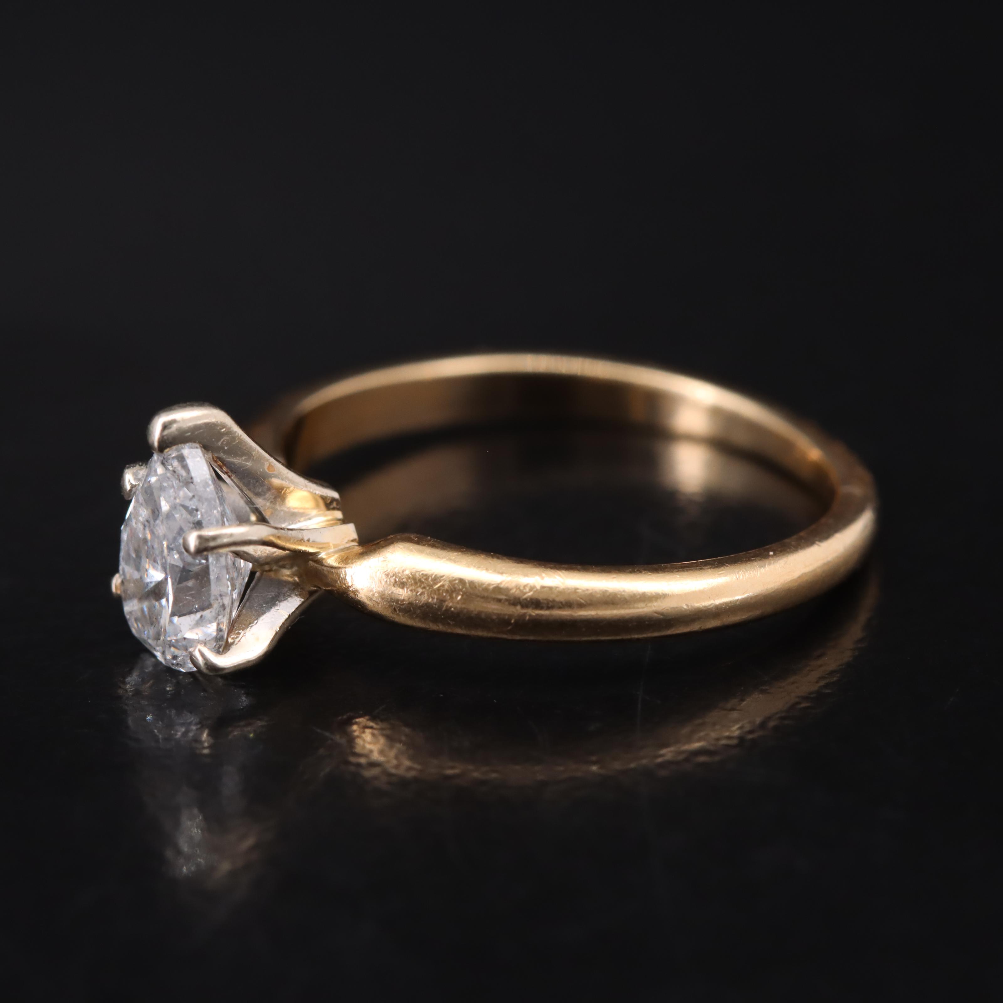 14K 0.76 CT Diamond Solitaire Ring