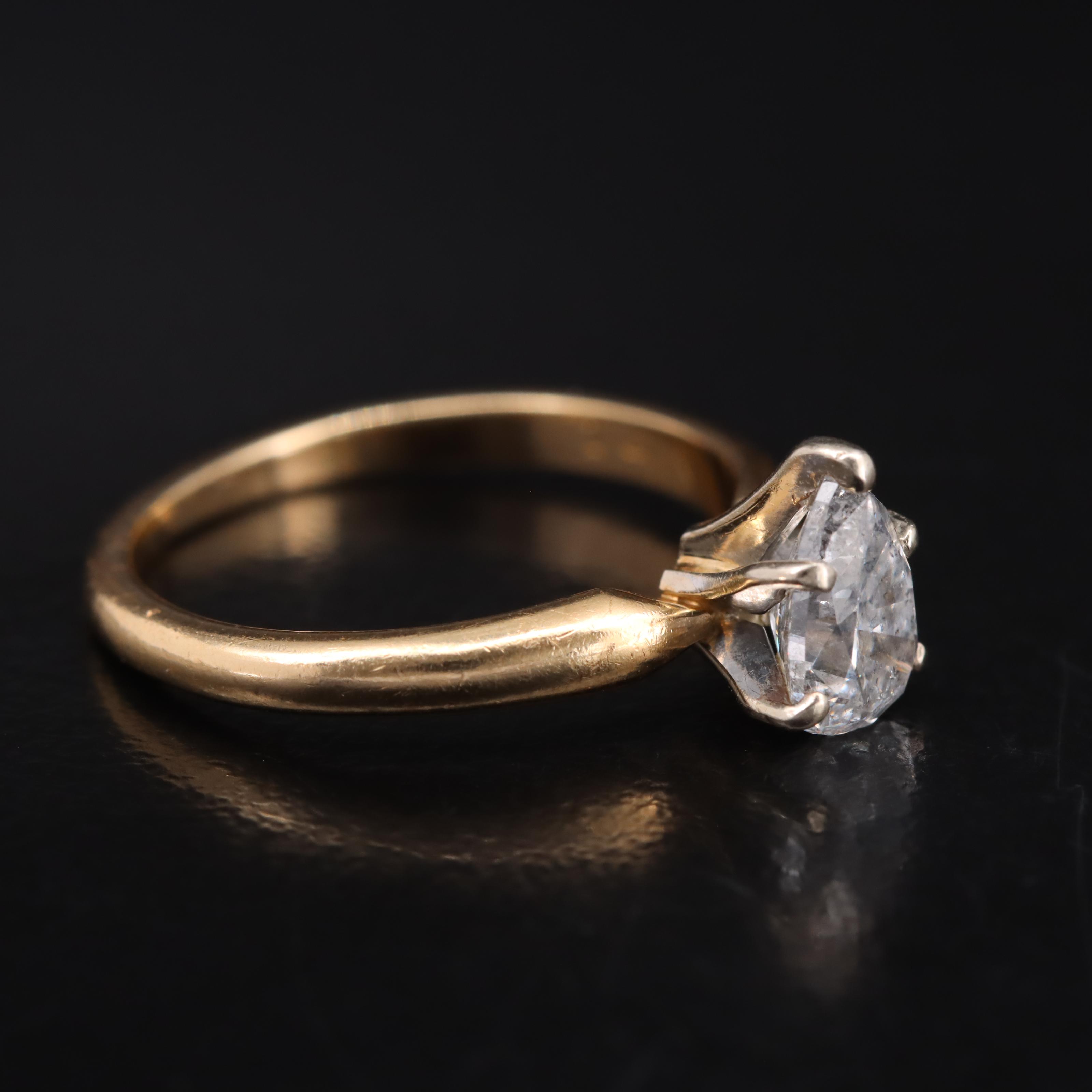 14K 0.76 CT Diamond Solitaire Ring