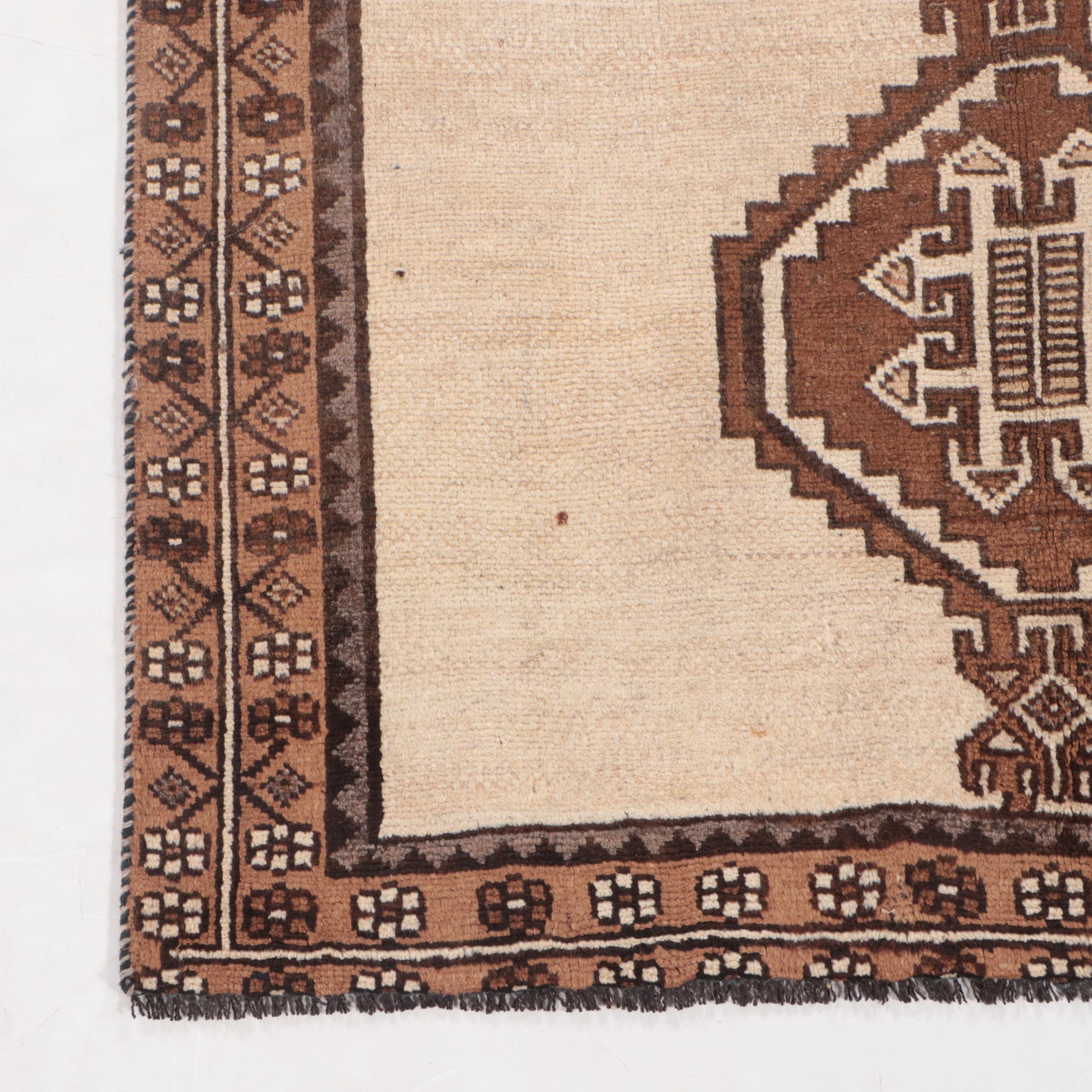 4'1 x 7'11 Hand-Knotted Afghan Khotan Area Rug