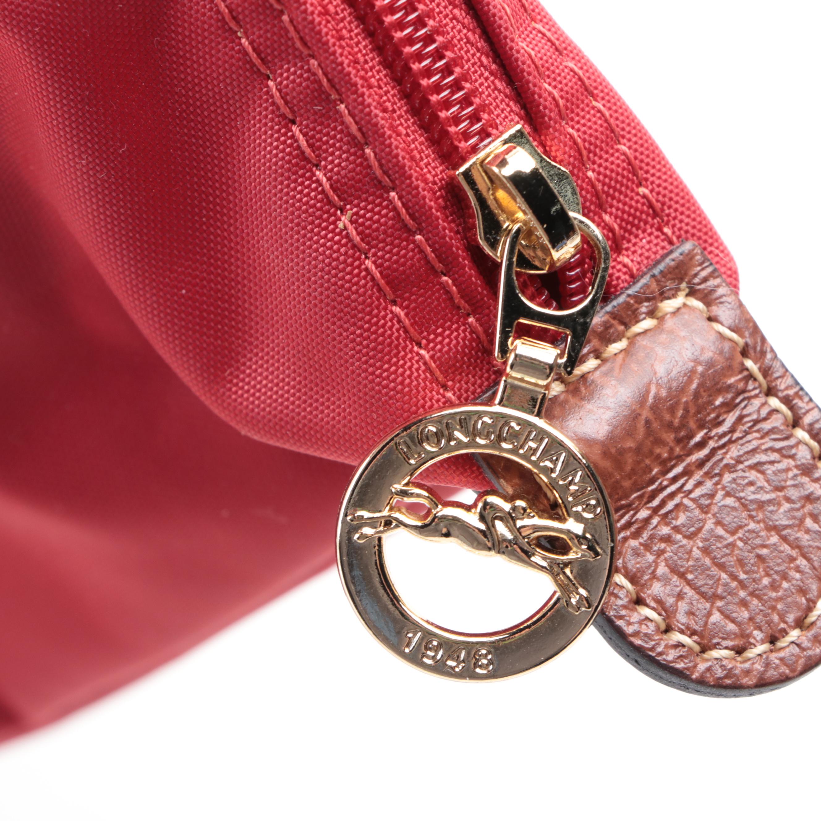 Longchamp Le Pliage Foldable Tote Bag Small in Nylon and Leather