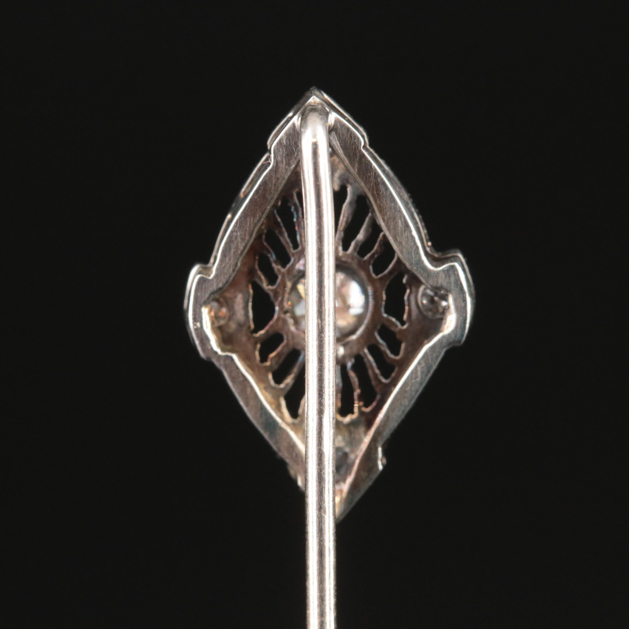 Art Deco 0.25 CTW Diamond Stick Pin