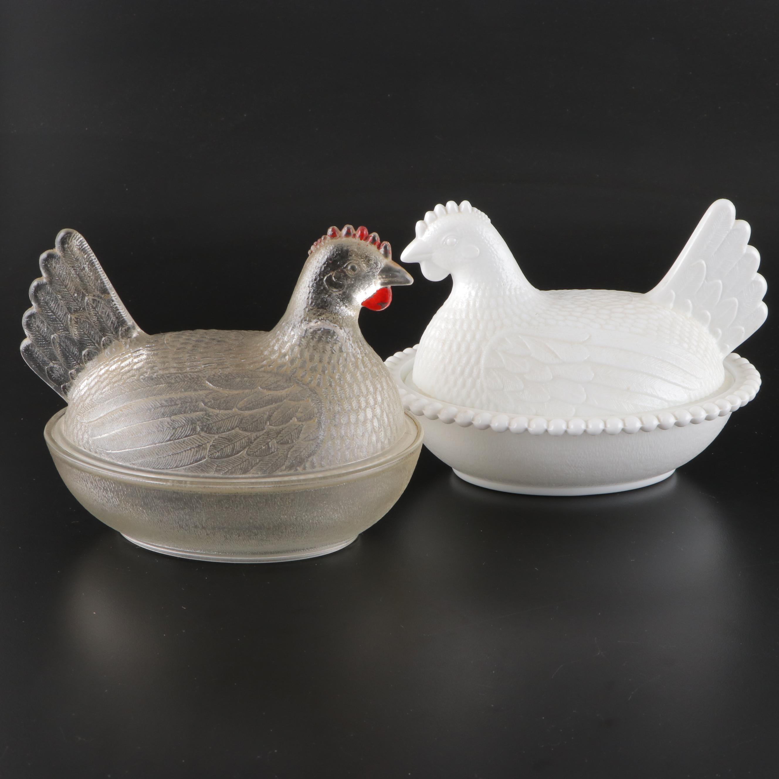 Indiana Glass Hen on Nest Covered Dishes