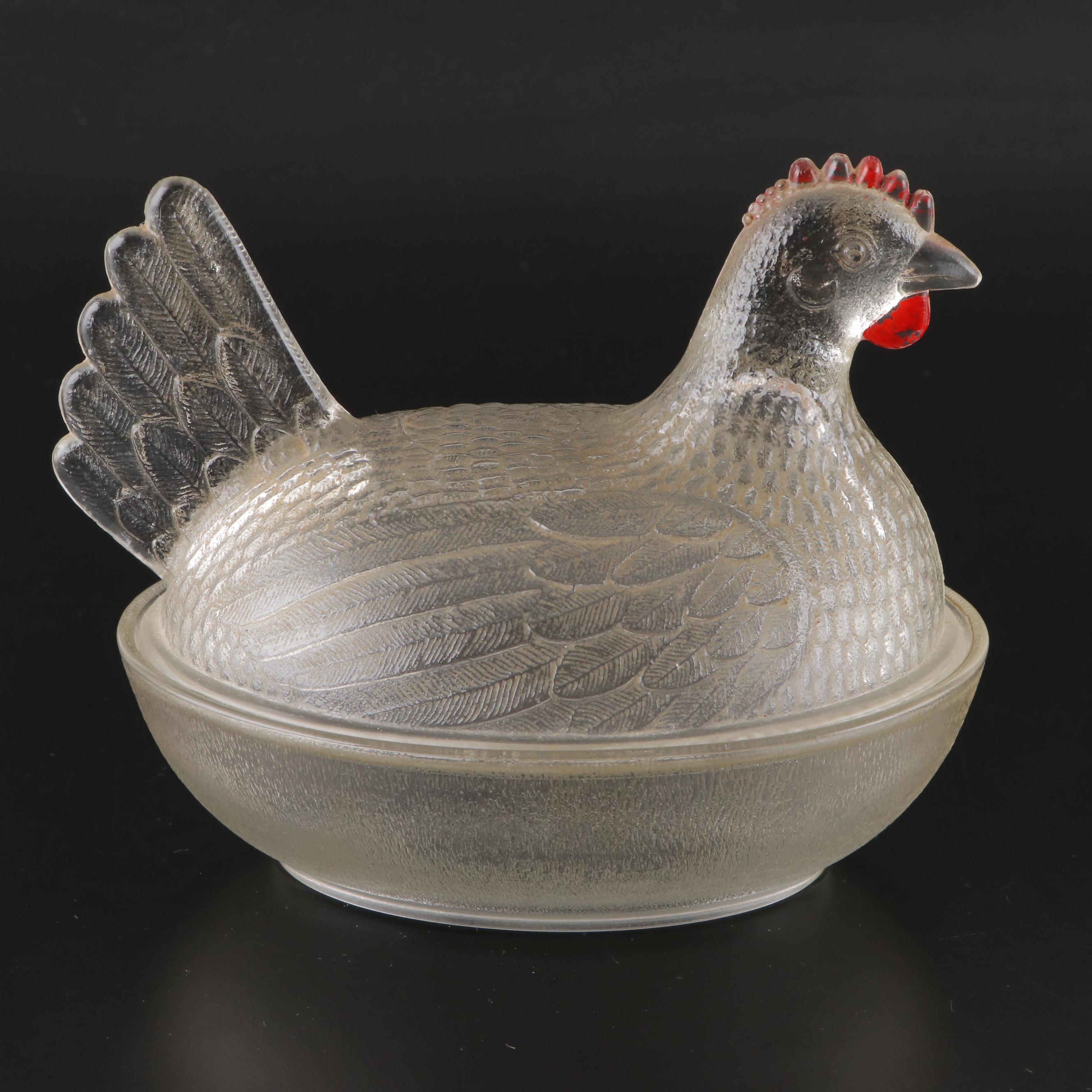 Indiana Glass Hen on Nest Covered Dishes